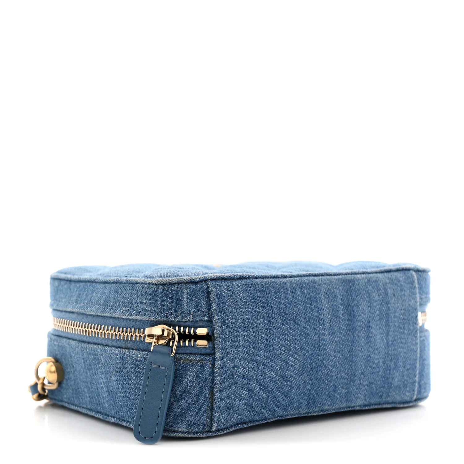 Denim Quilted CC Pearl Crush Camera Case Blue - Image 4