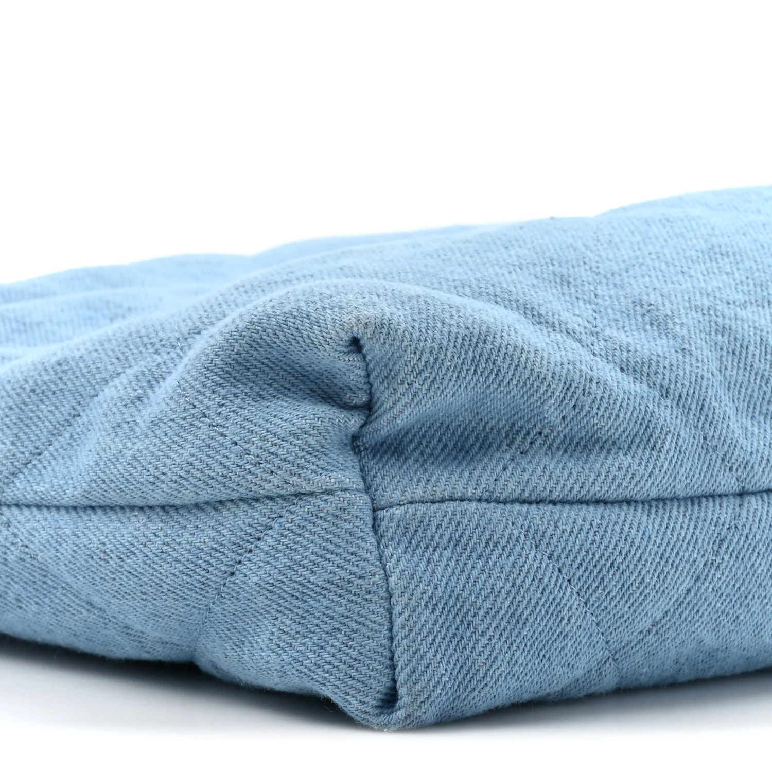 Denim Quilted Chanel 22 Light Blue - Image 11