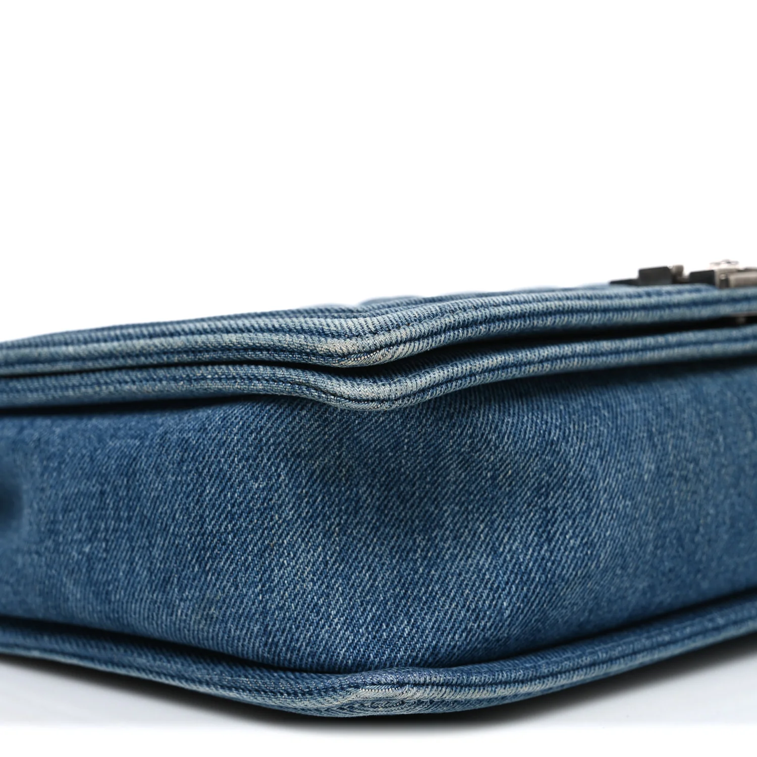 Denim Quilted Large Boy Flap Blue - Image 8