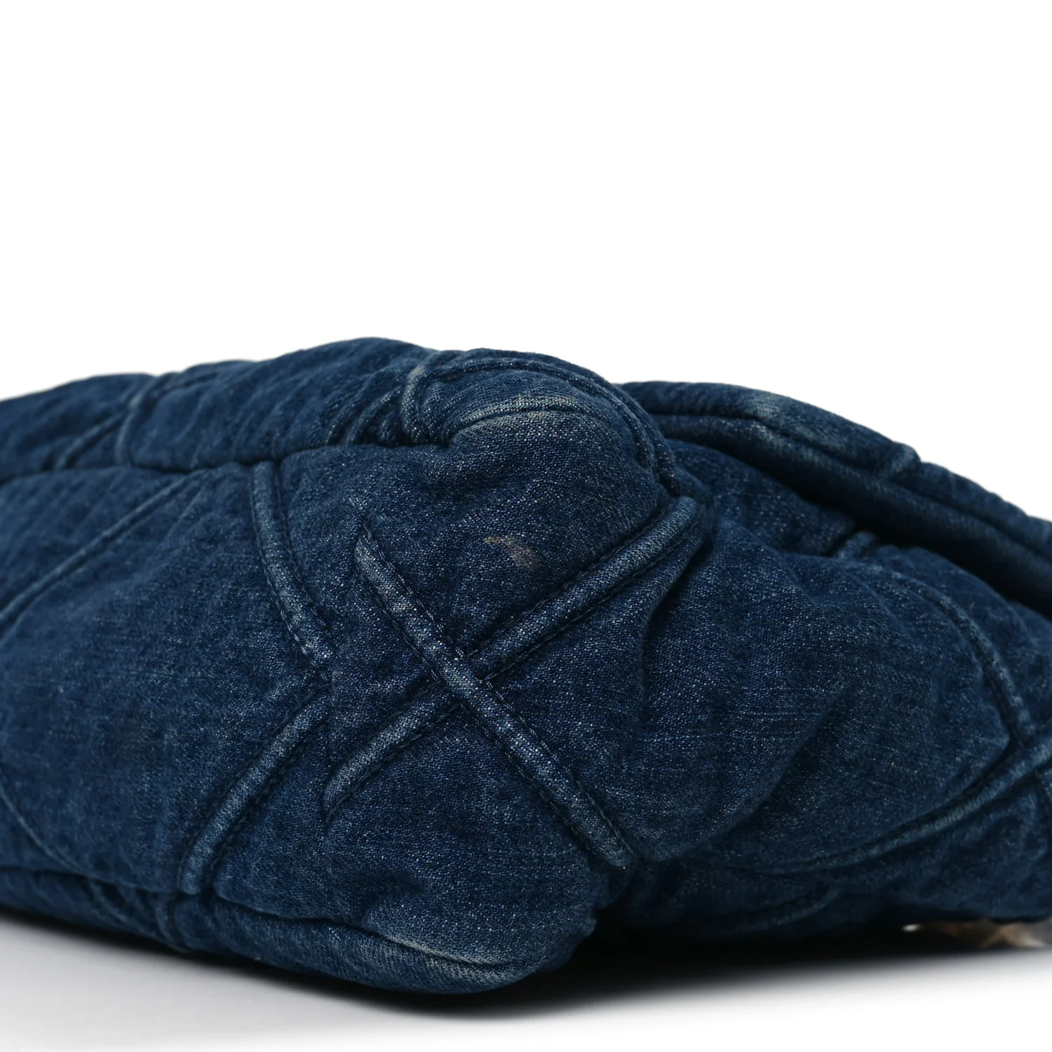 Denim Quilted Large Chanel 19 Flap Blue - Image 10