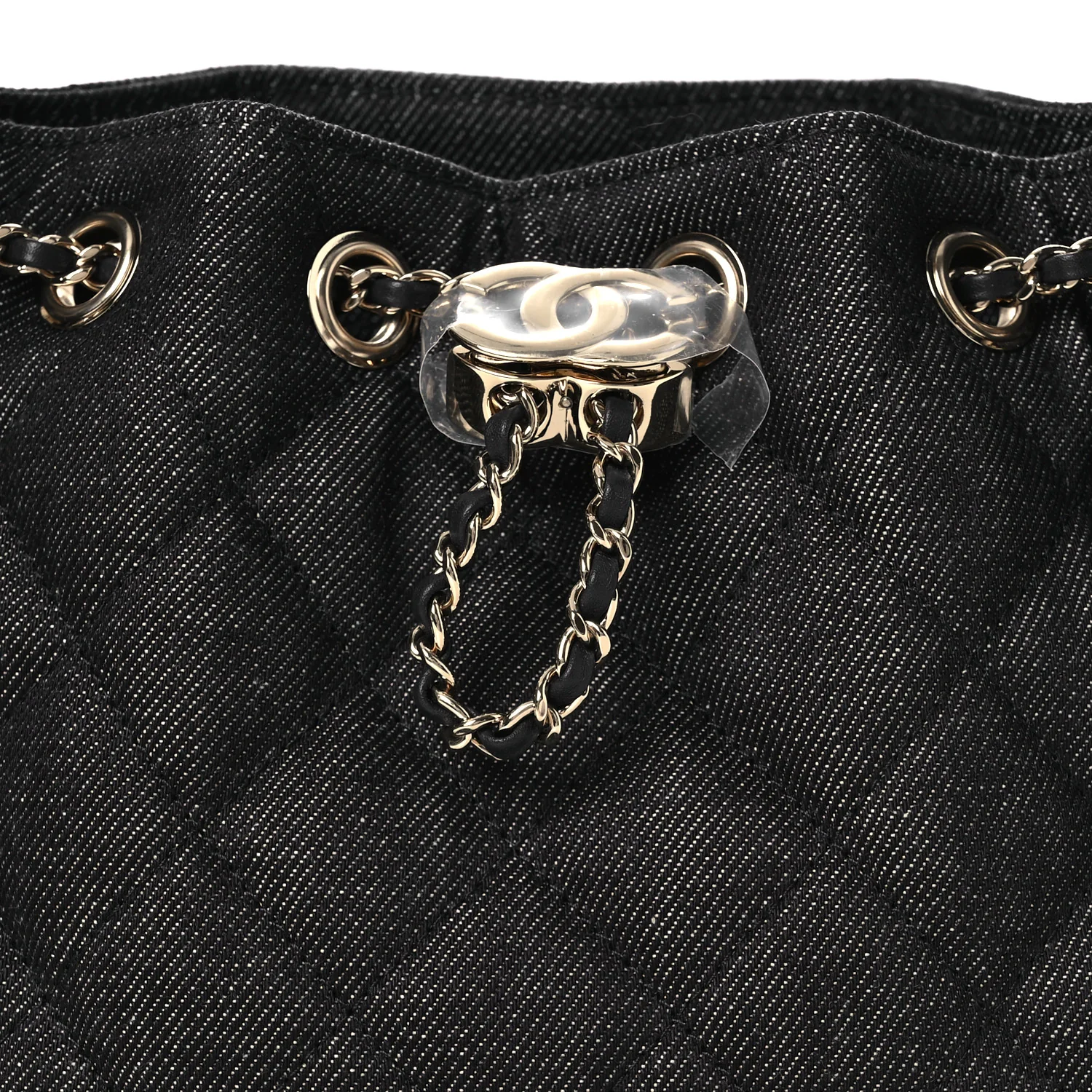 Denim Quilted Mini Chanel 25 Handbag Dark Blue - Image 8