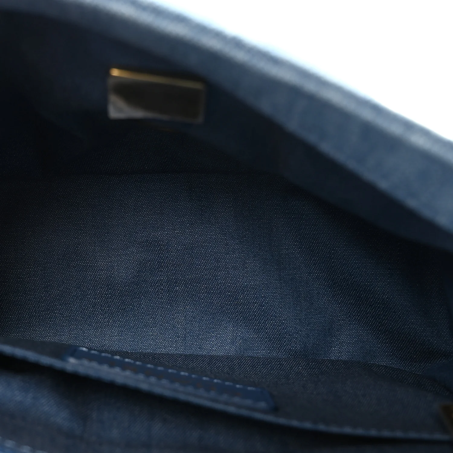 Denim Quilted Mini Pearl Crush Flap Blue - Image 5