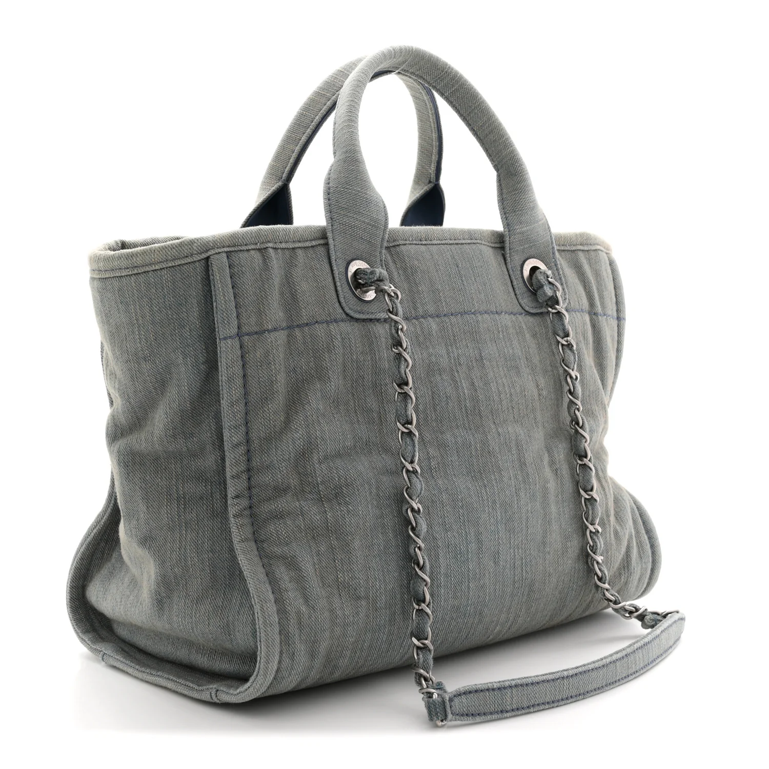 Denim Small Deauville Tote Light Blue - Image 4