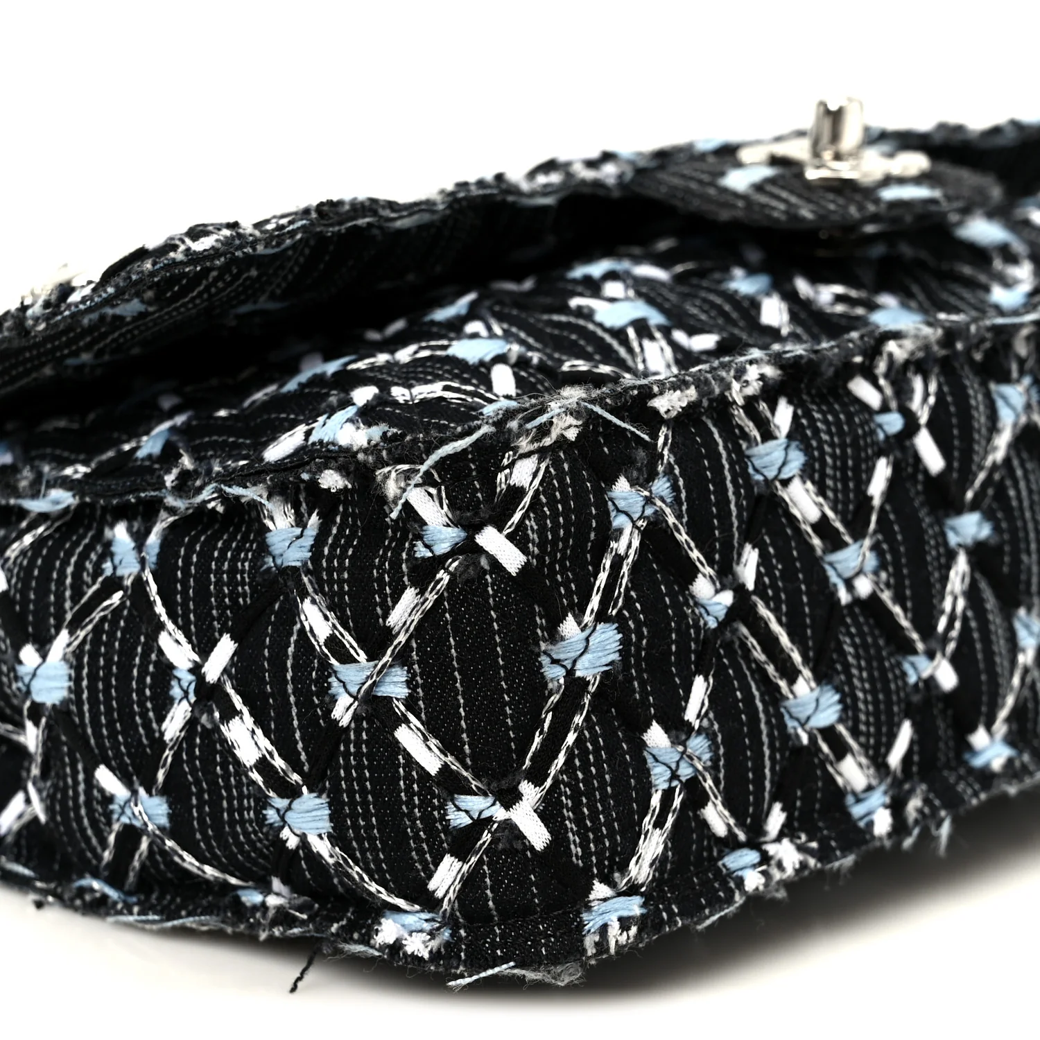 Denim Woven Medium Flap Light Blue - Image 10