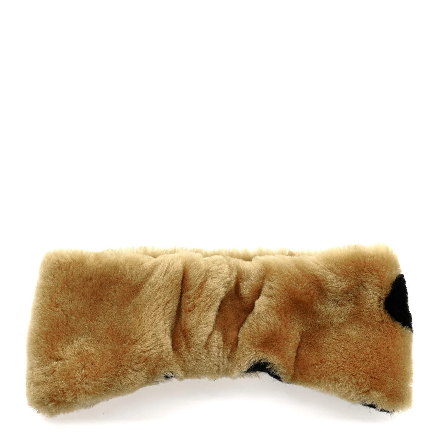 Dyed Shearling CC Headband Brown Black - Image 3