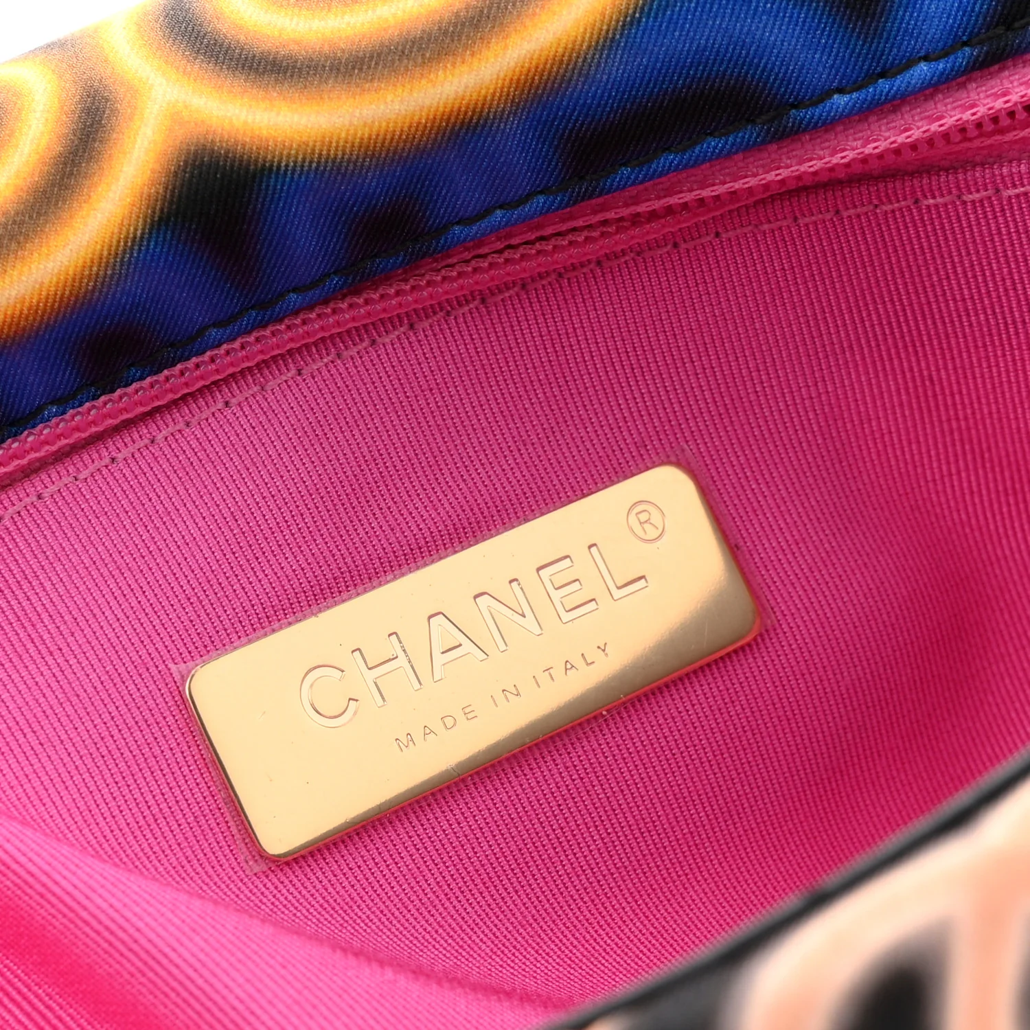 Fabric Printed Medium Chanel 19 Flap Black Multicolor - Image 6