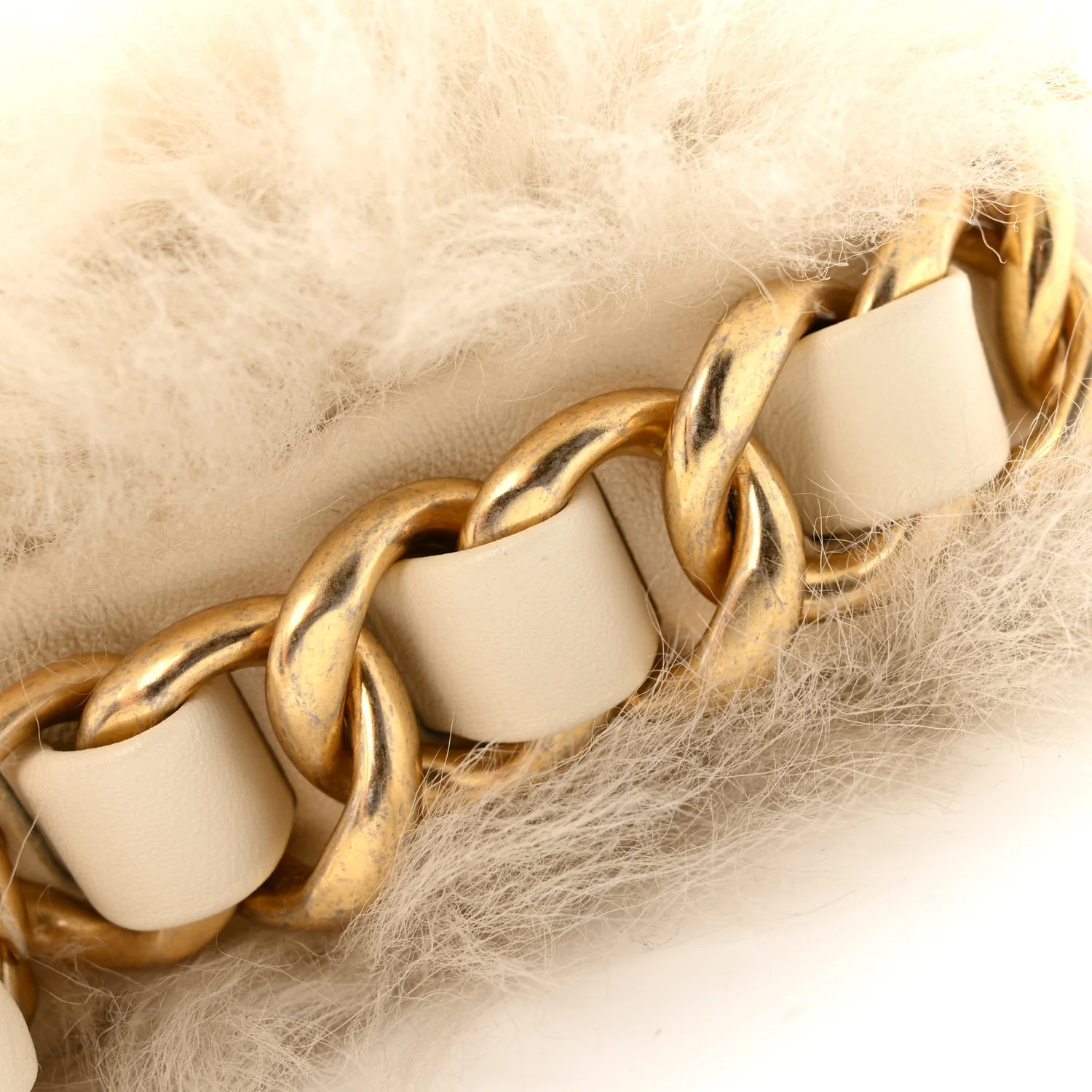 Fantasy Fur CC Mini Flap Bag White - Image 14
