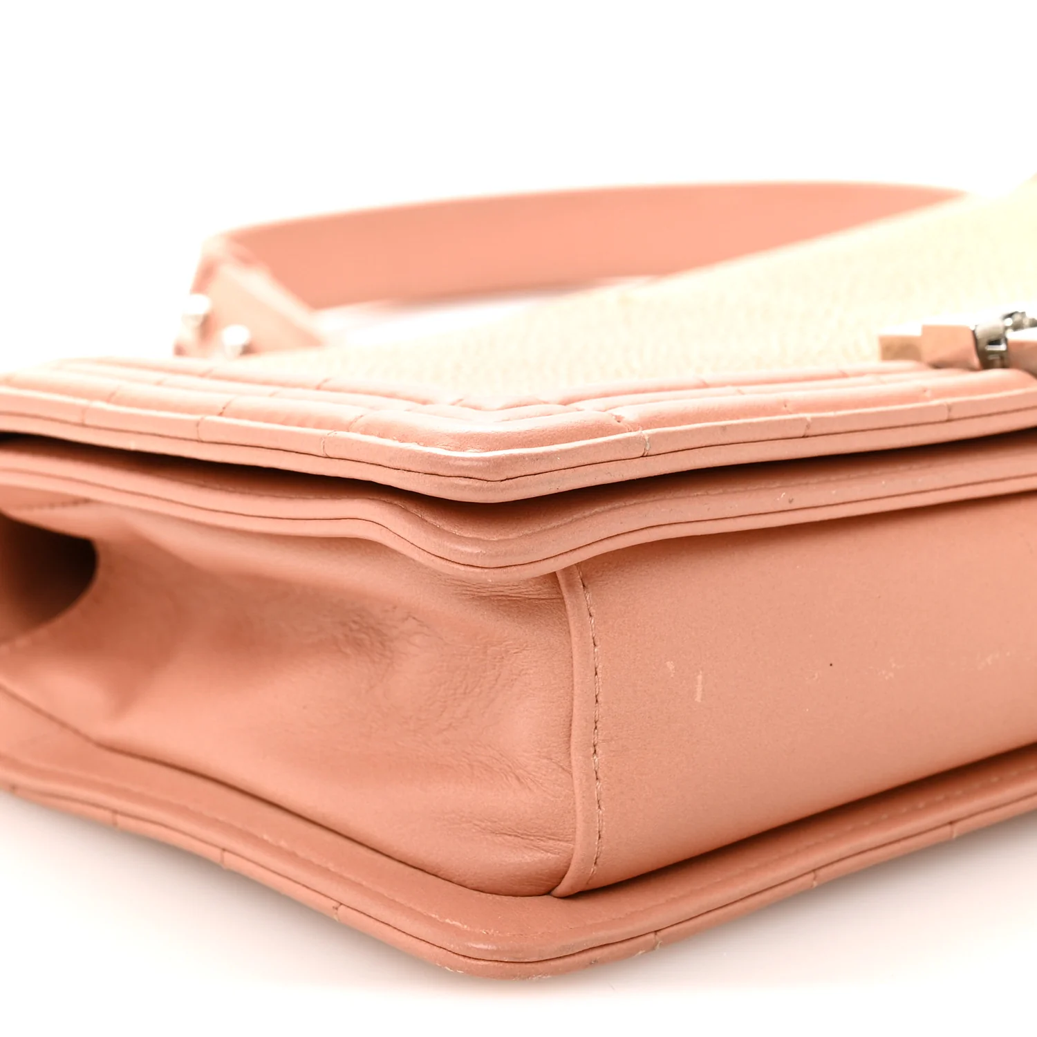 Galuchat Stingray Medium Boy Flap Pink - Image 9