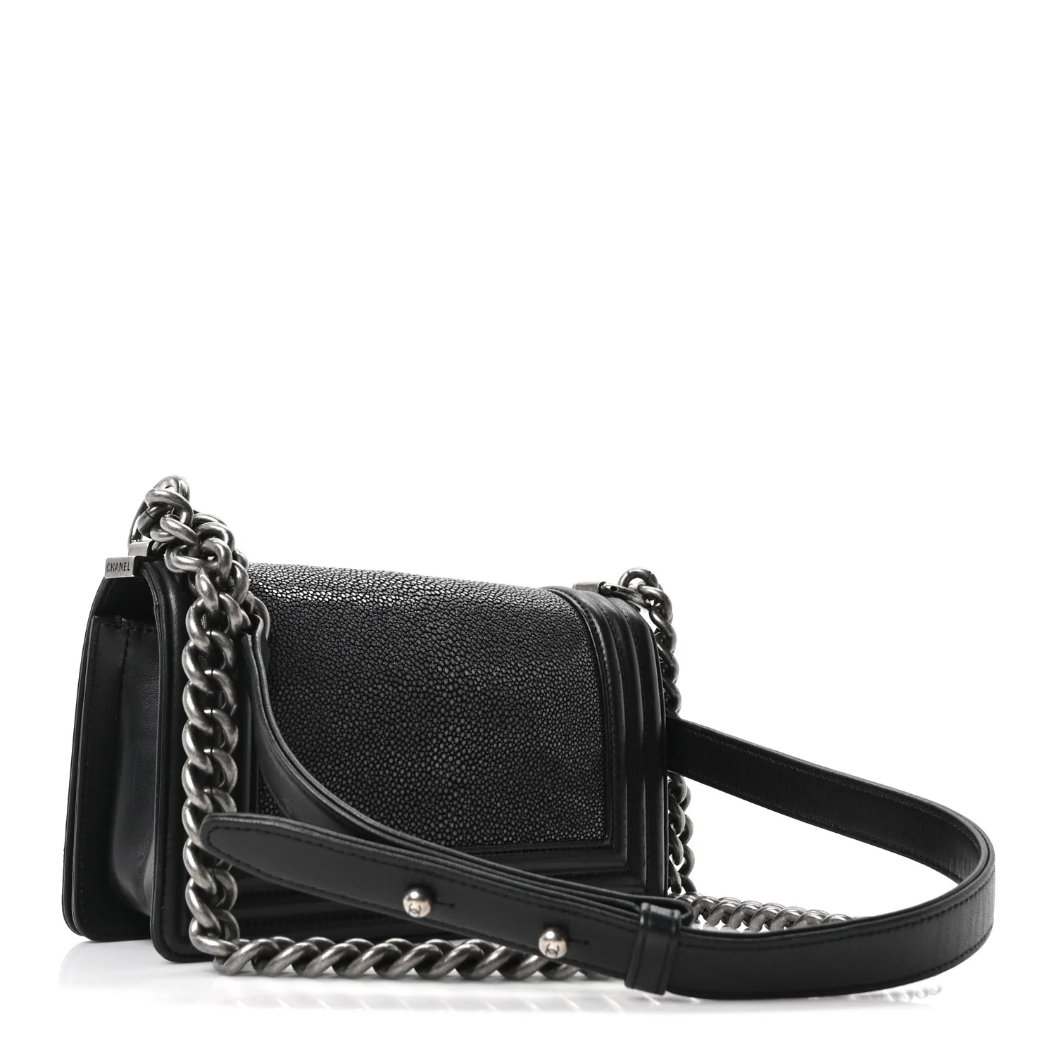 Galuchat Stingray Small Boy Flap Black - Image 3