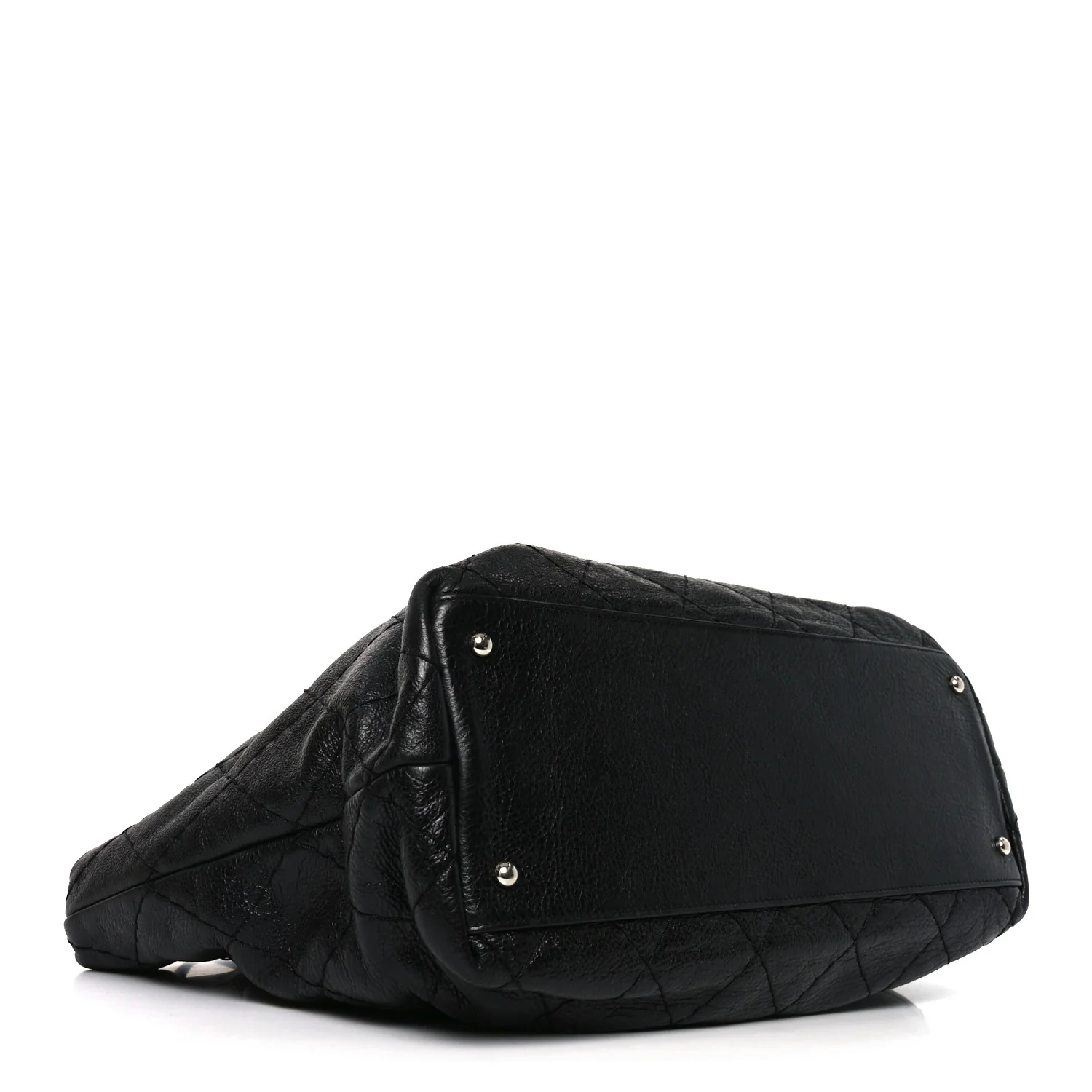 Glazed Calfskin Large On The Road Tote Black - Image 4