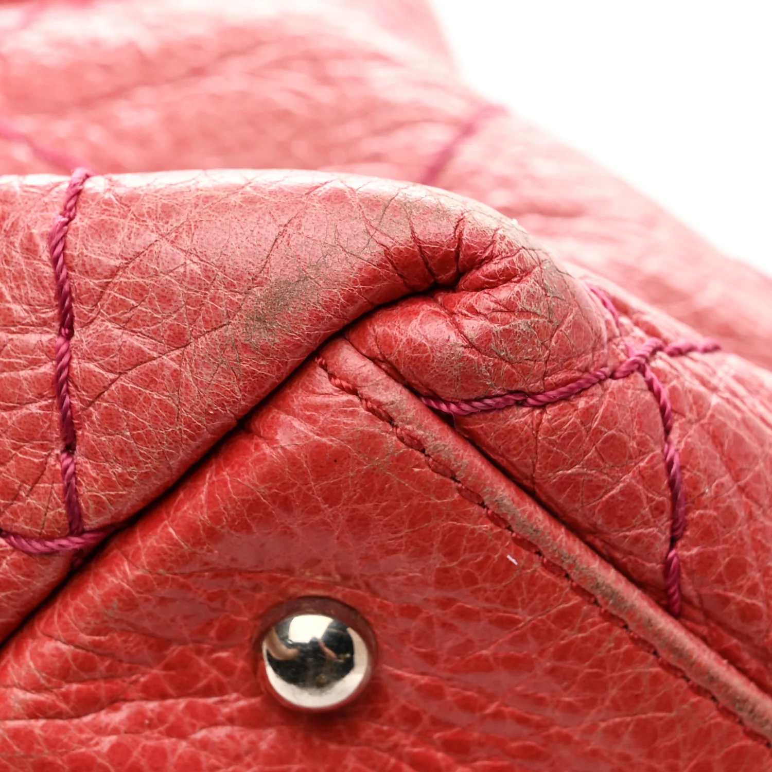 Glazed Calfskin Large On The Road Tote Pink - Image 11
