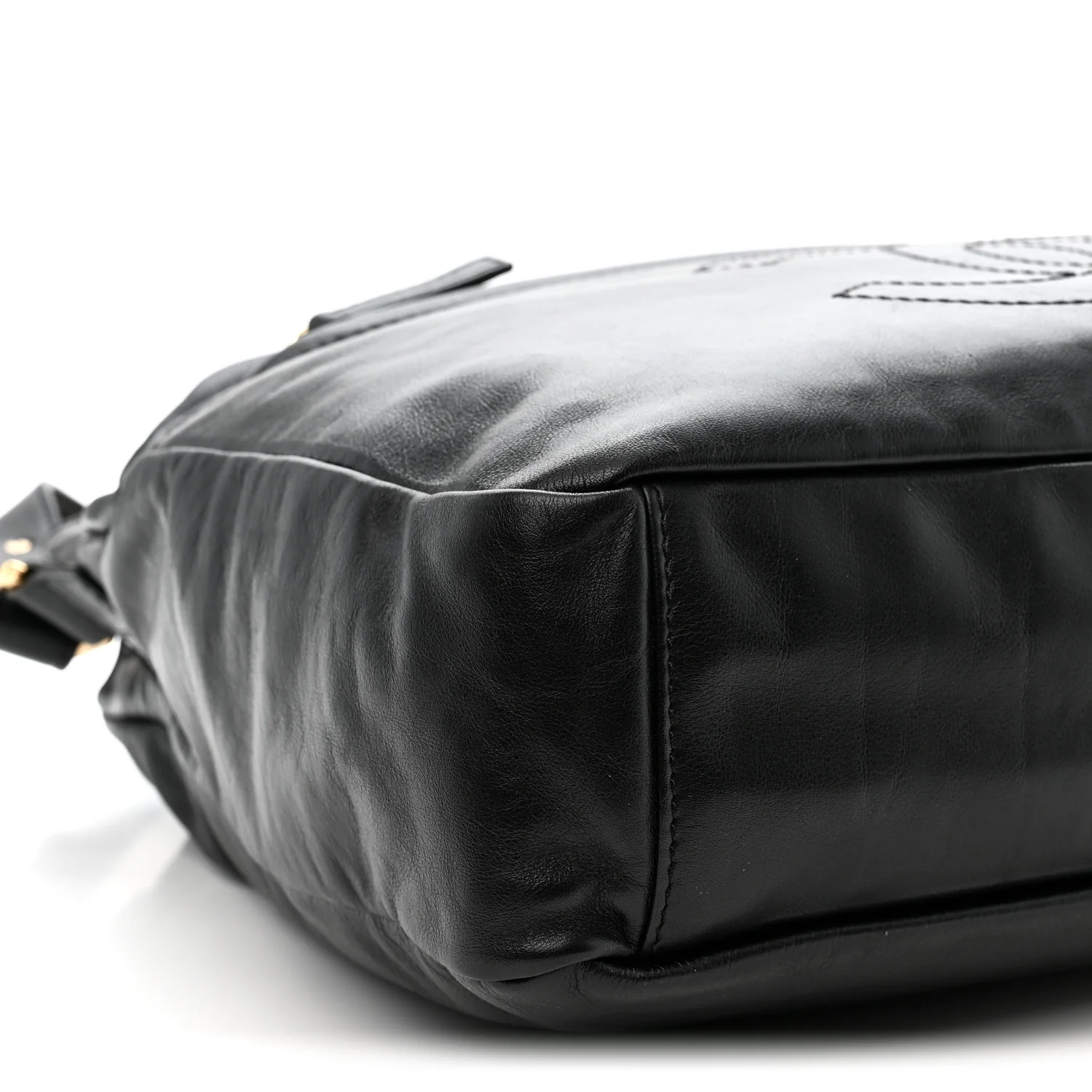 Glazed Calfskin Medium Rodeo Drive Tote Black - Image 8