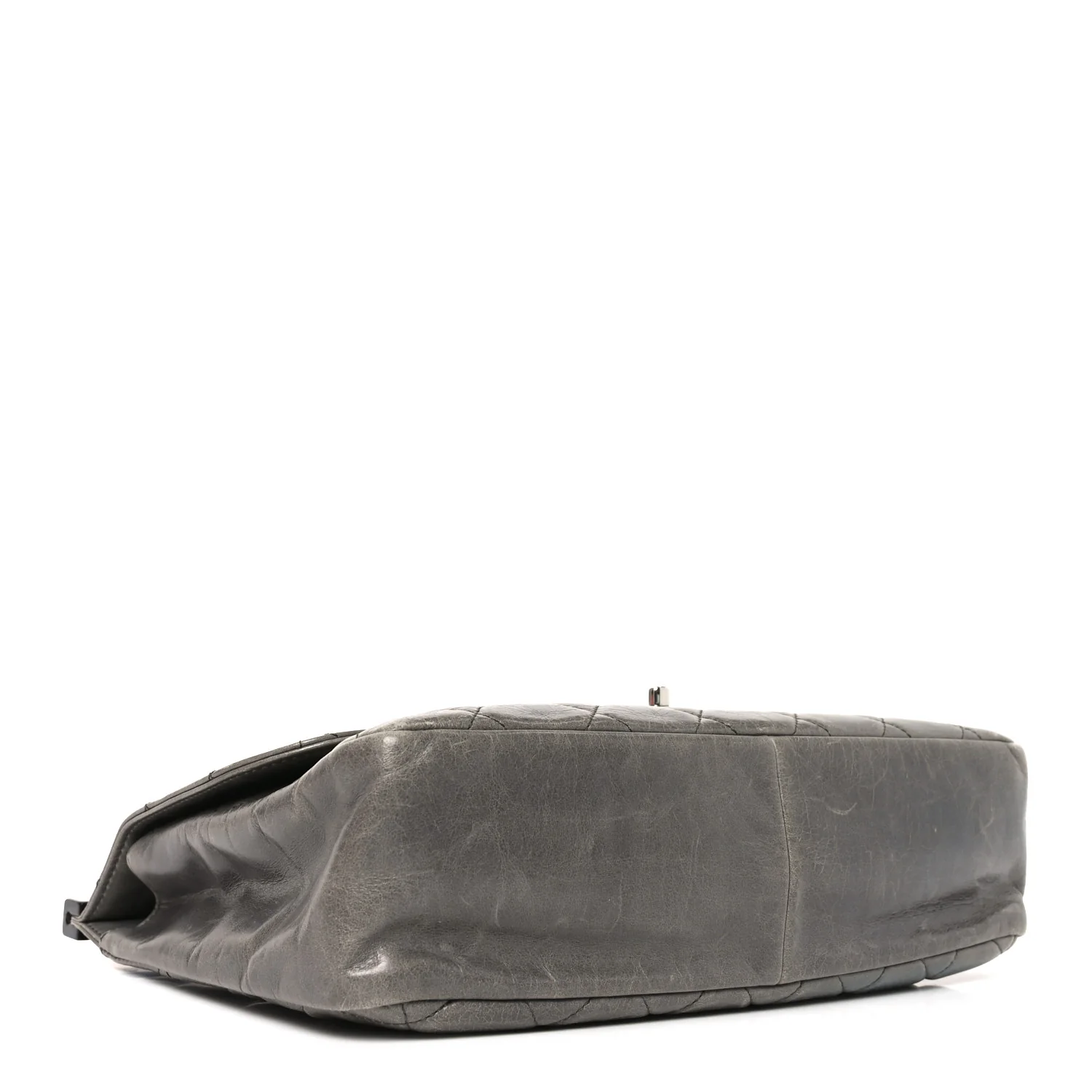 Glazed Calfskin Quilted Large CC Delivery Tote Grey - Image 4