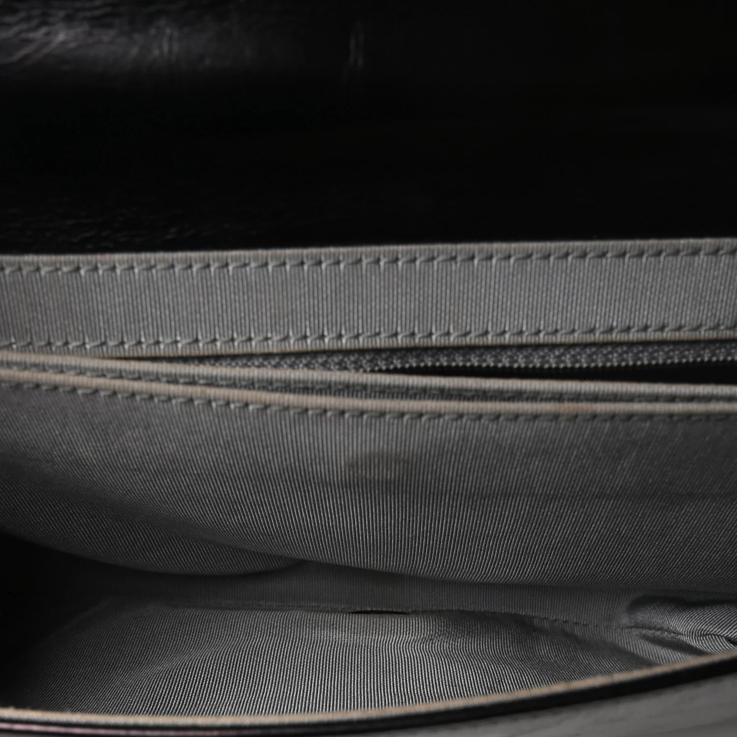 Glazed Calfskin Quilted Medium Korean Garden Flap Black - Image 5
