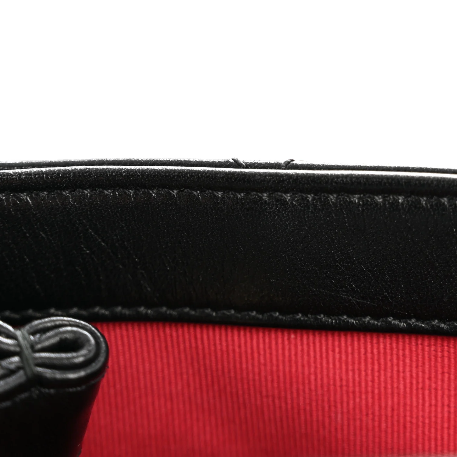 Glazed Calfskin Quilted Mini Pearl Side Flap Black - Image 11