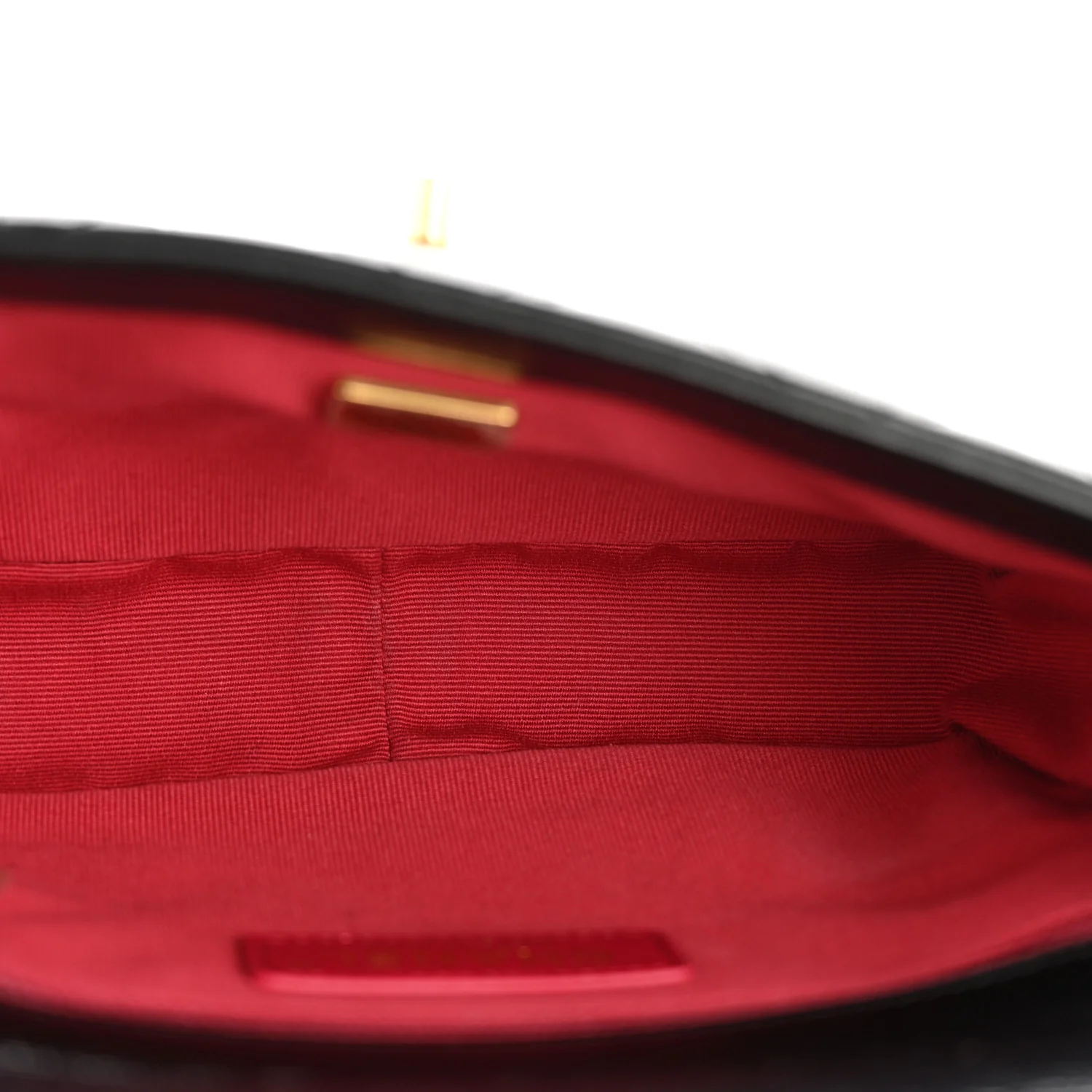 Glazed Calfskin Quilted Mini Pearl Side Flap Black - Image 5