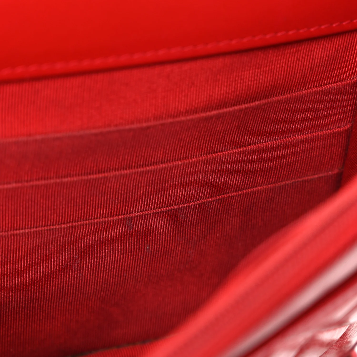 Glazed Calfskin Quilted Reissue Wallet On Chain WOC Red - Image 12