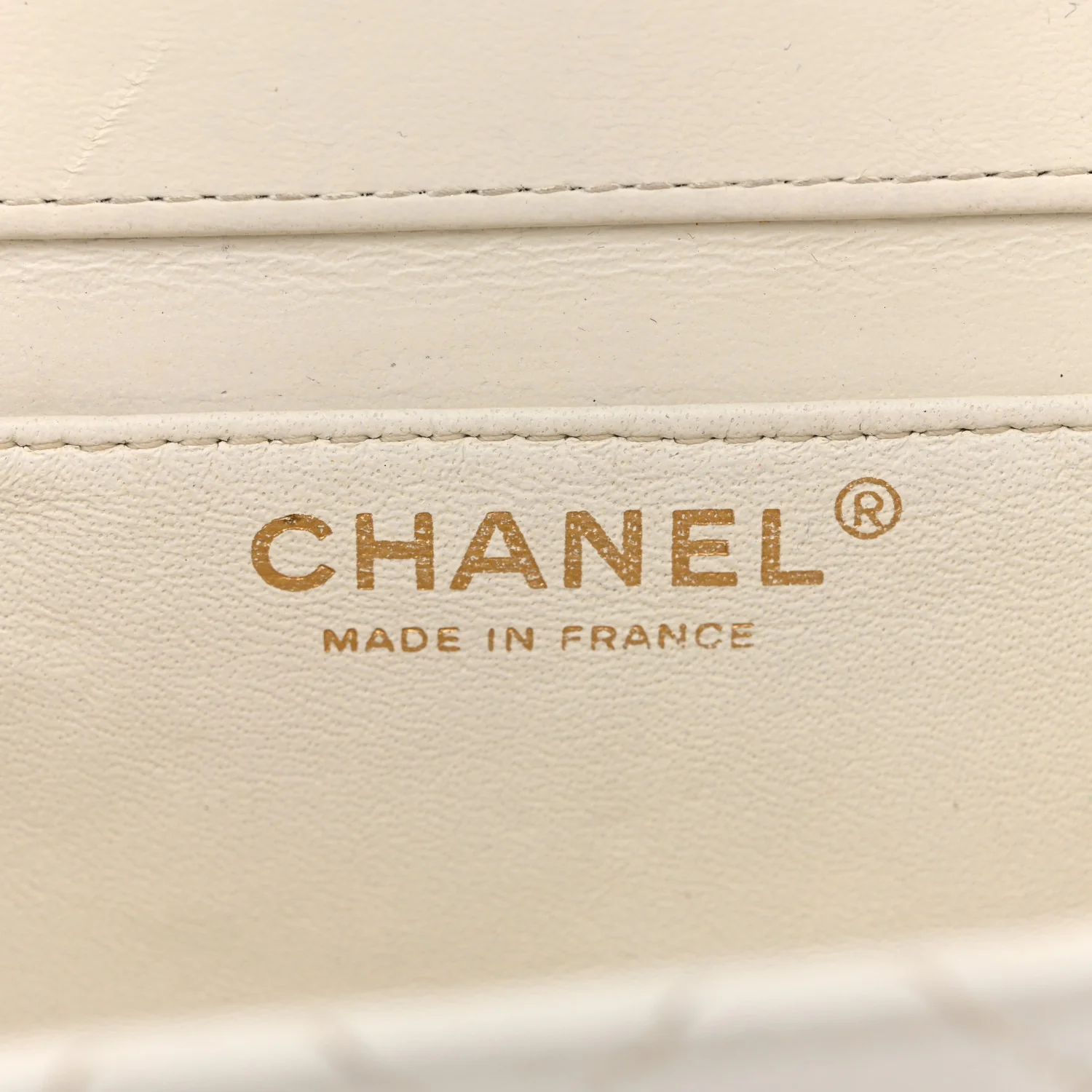 Glazed Calfskin Quilted Small Flap White - Image 6