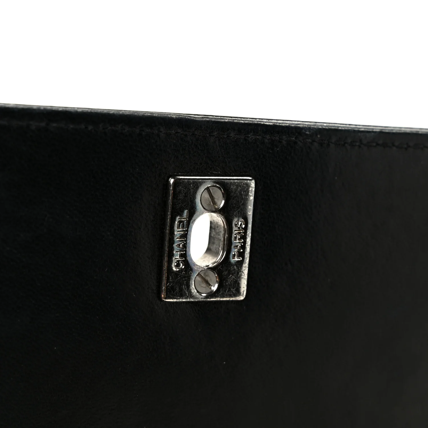 Glazed Calfskin Single Flap Black - Image 5