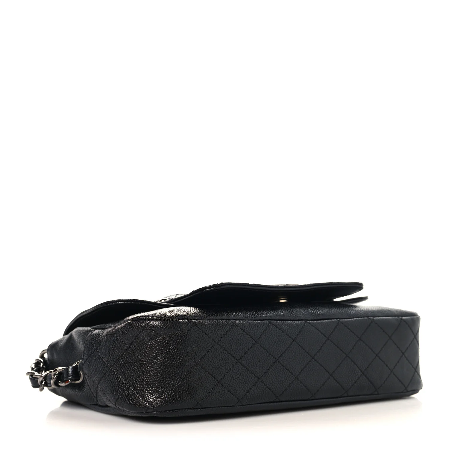 Glazed Caviar Small Pocket In The City Shoulder Bag Black - Image 3