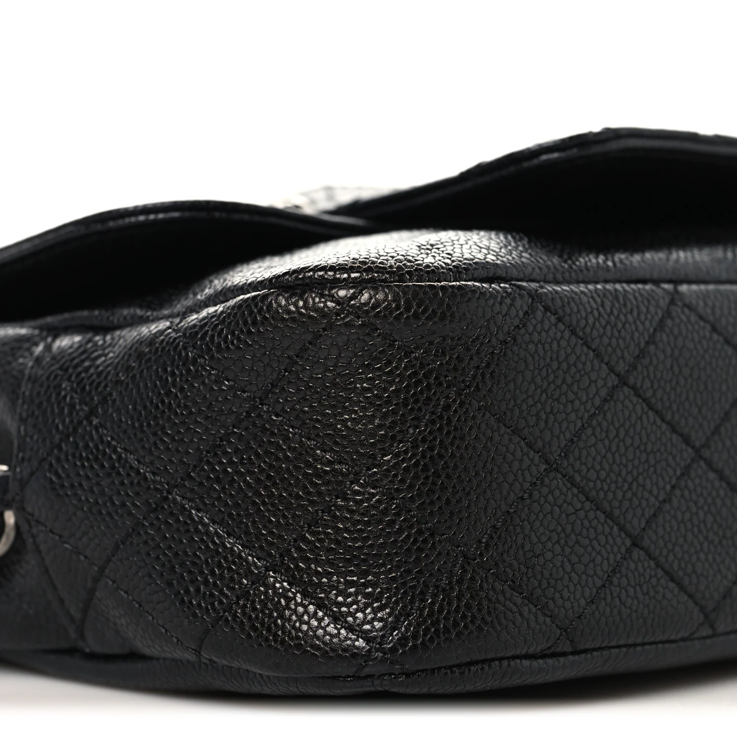 Glazed Caviar Small Pocket In The City Shoulder Bag Black - Image 8