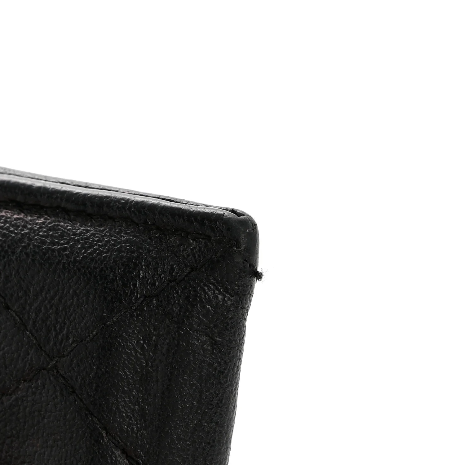 Goatskin Quilted Card Holder Black - Image 10