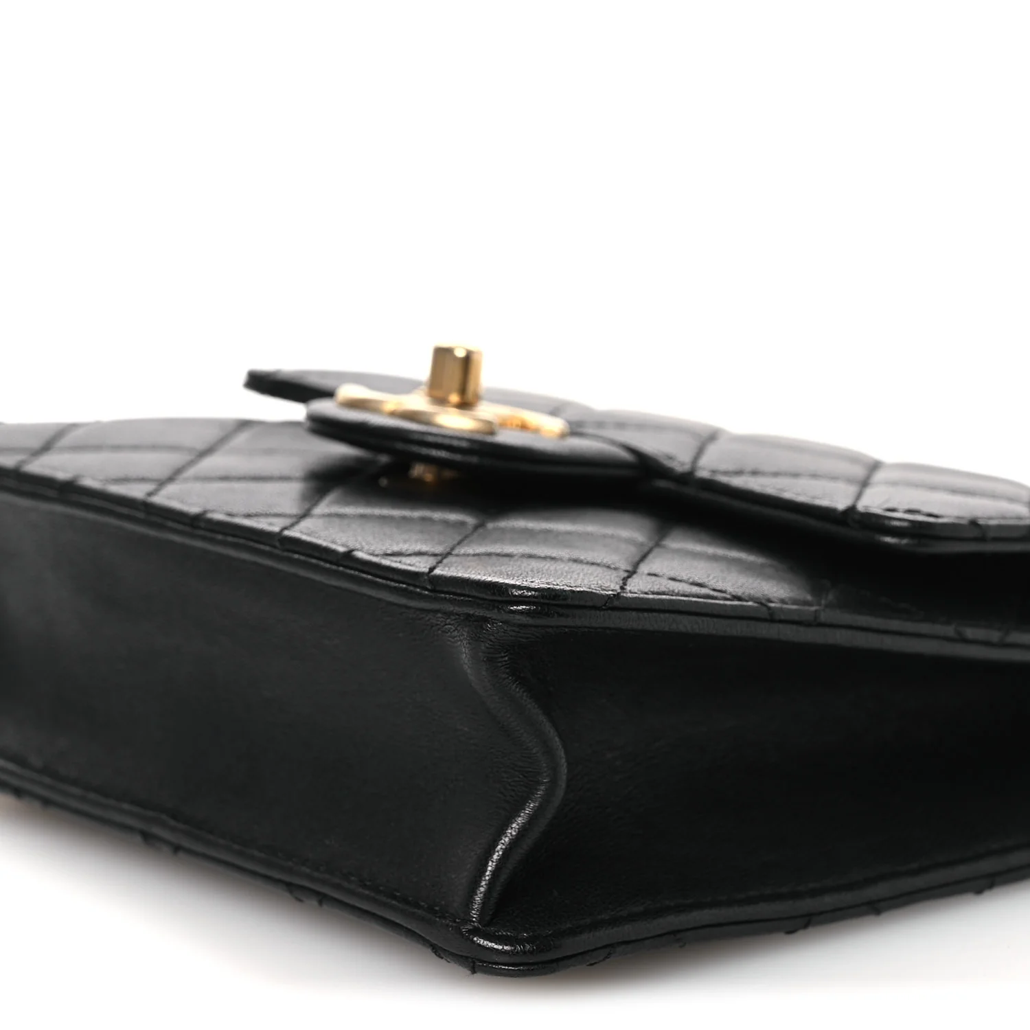 Goatskin Quilted Chic Pearls Flap Black - Image 10