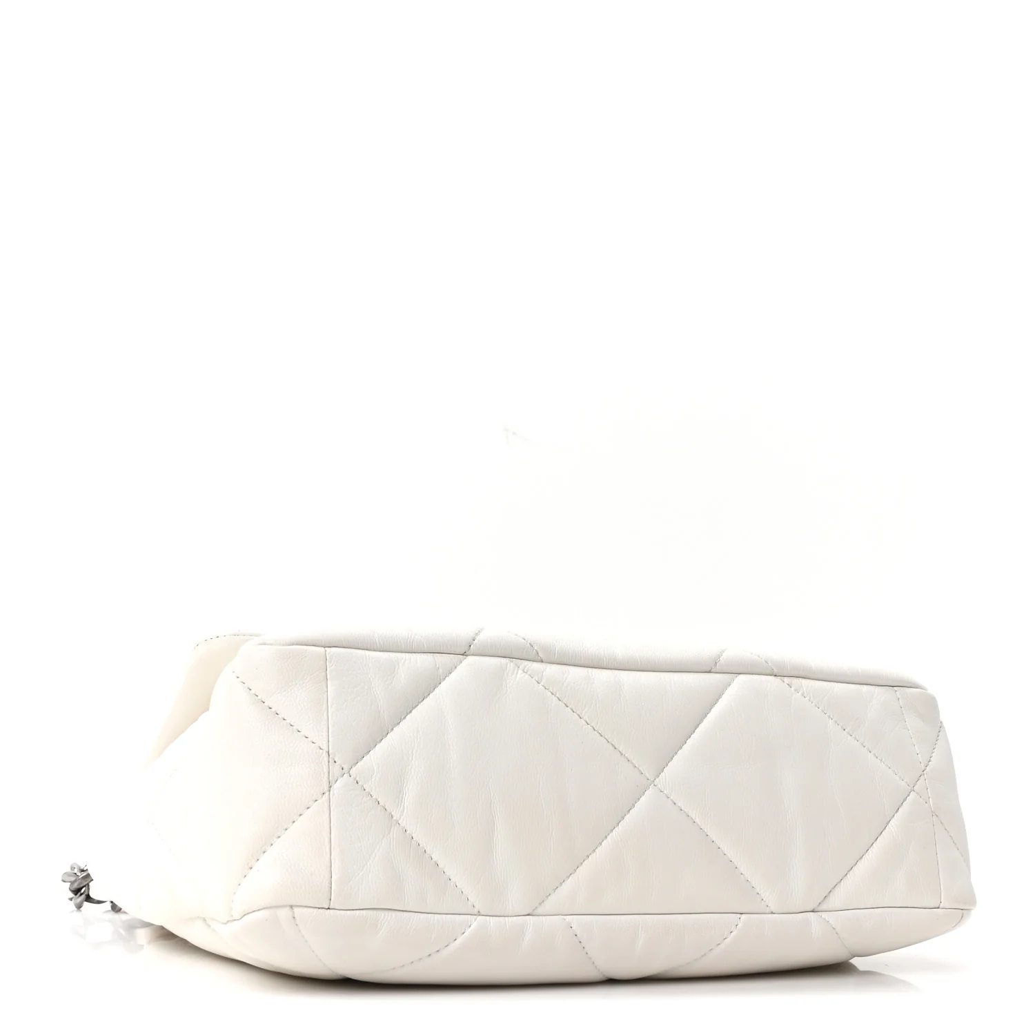 Goatskin Quilted Large Chanel 19 Flap White - Image 7