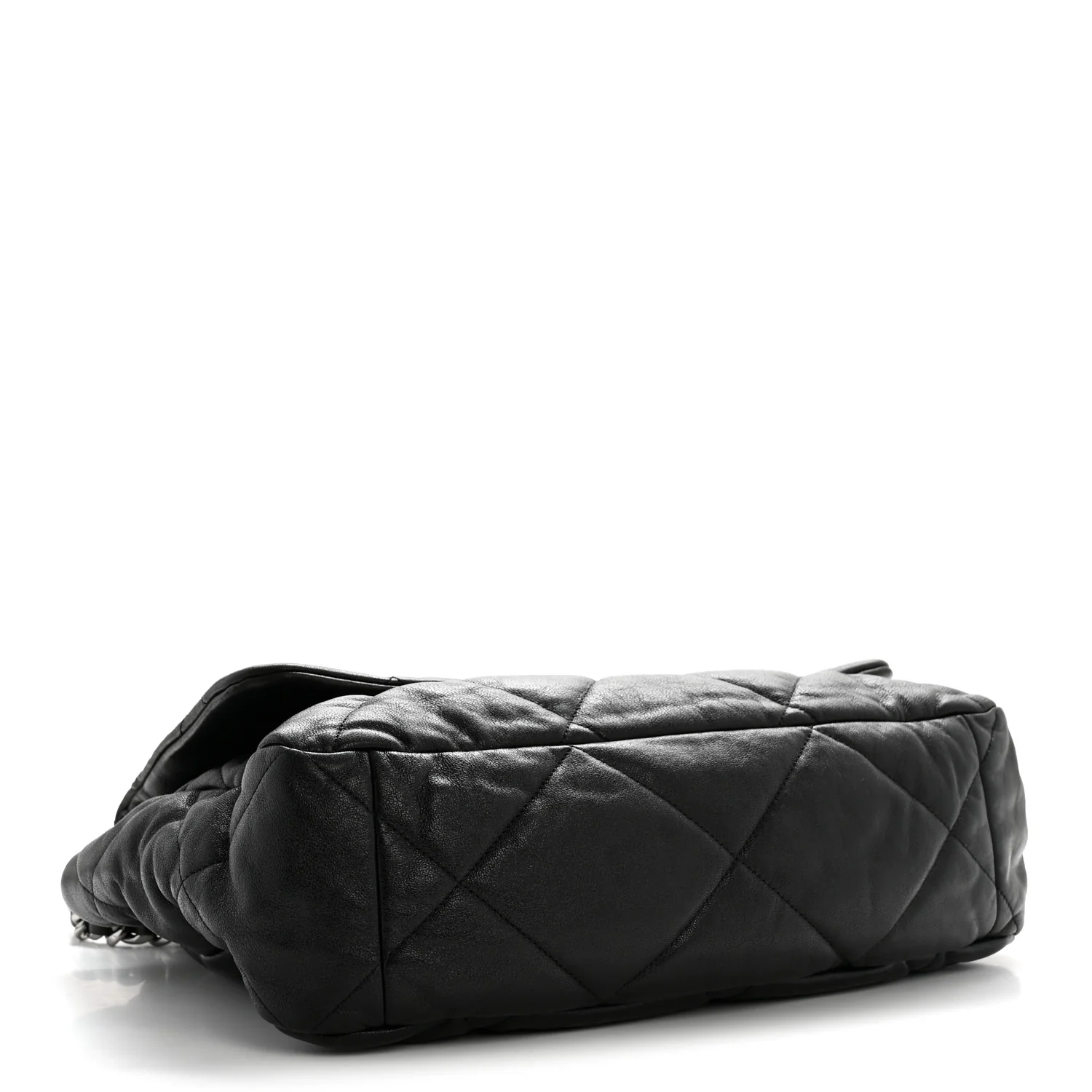 Goatskin Quilted Maxi Chanel 19 Flap Black - Image 4