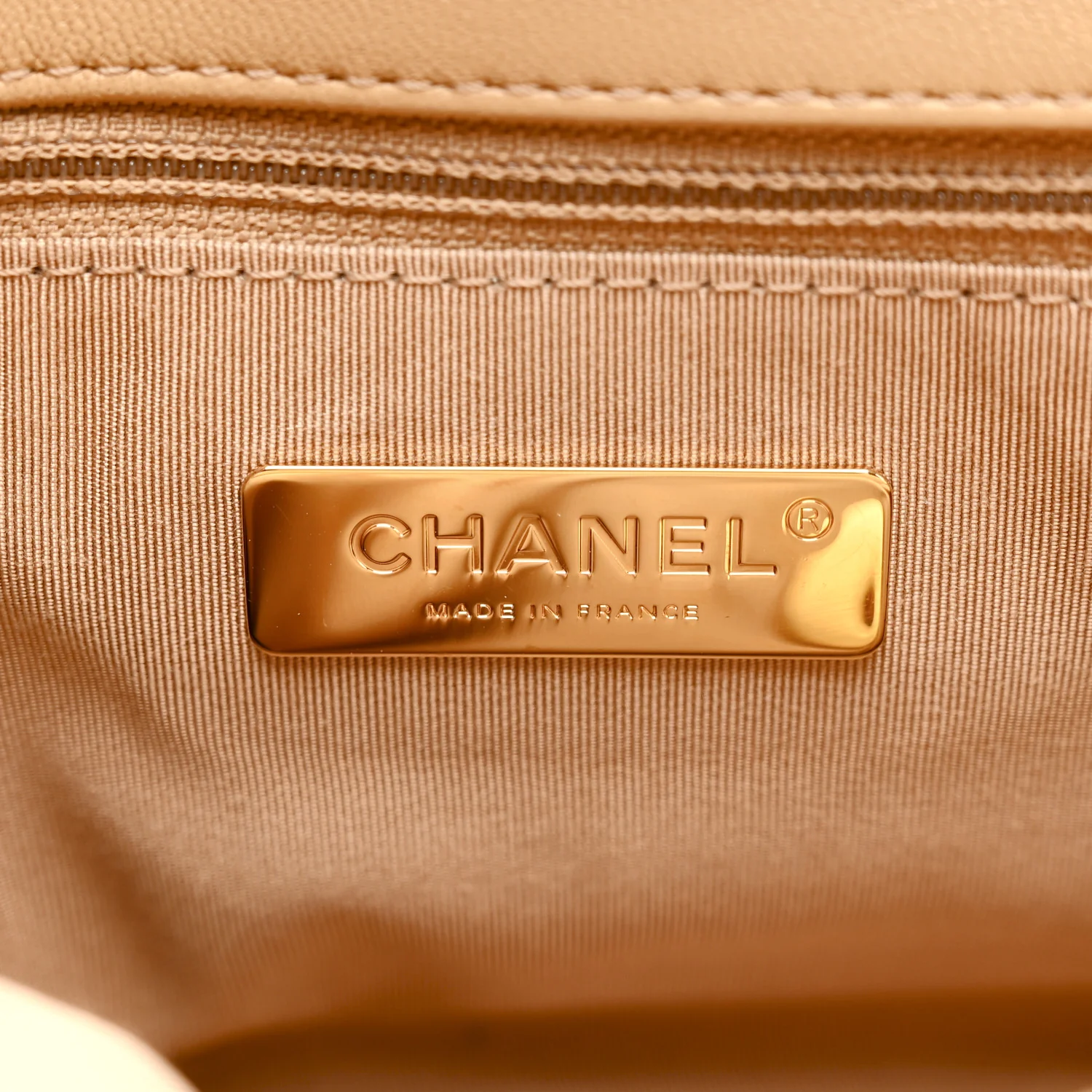 Goatskin Quilted Medium Chanel 19 Flap Dark Beige - Image 6