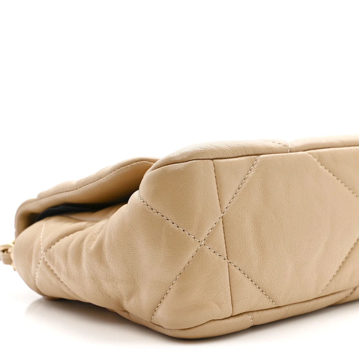 Goatskin Quilted Medium Chanel 19 Flap Dark Beige - Image 9