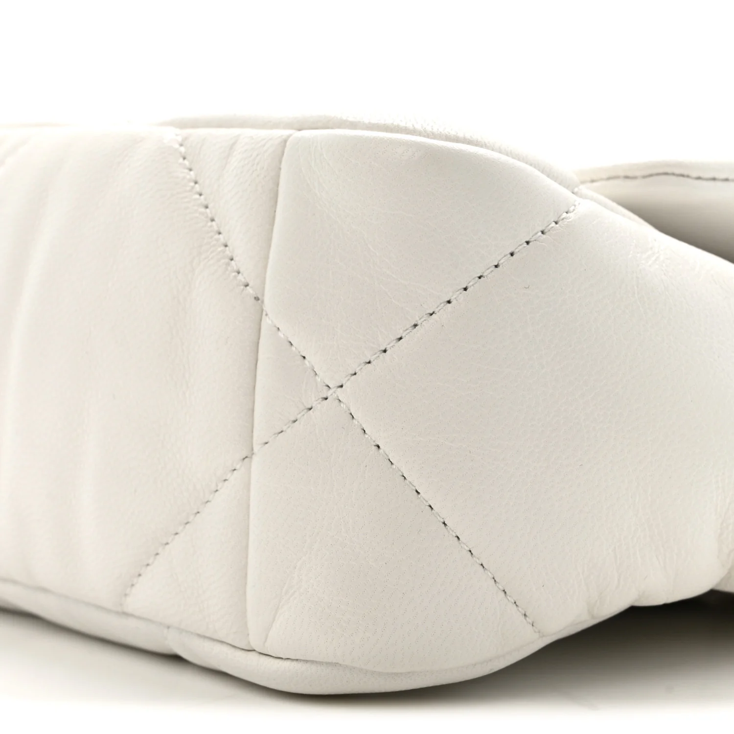 Goatskin Quilted Medium Chanel 19 Flap White - Image 10