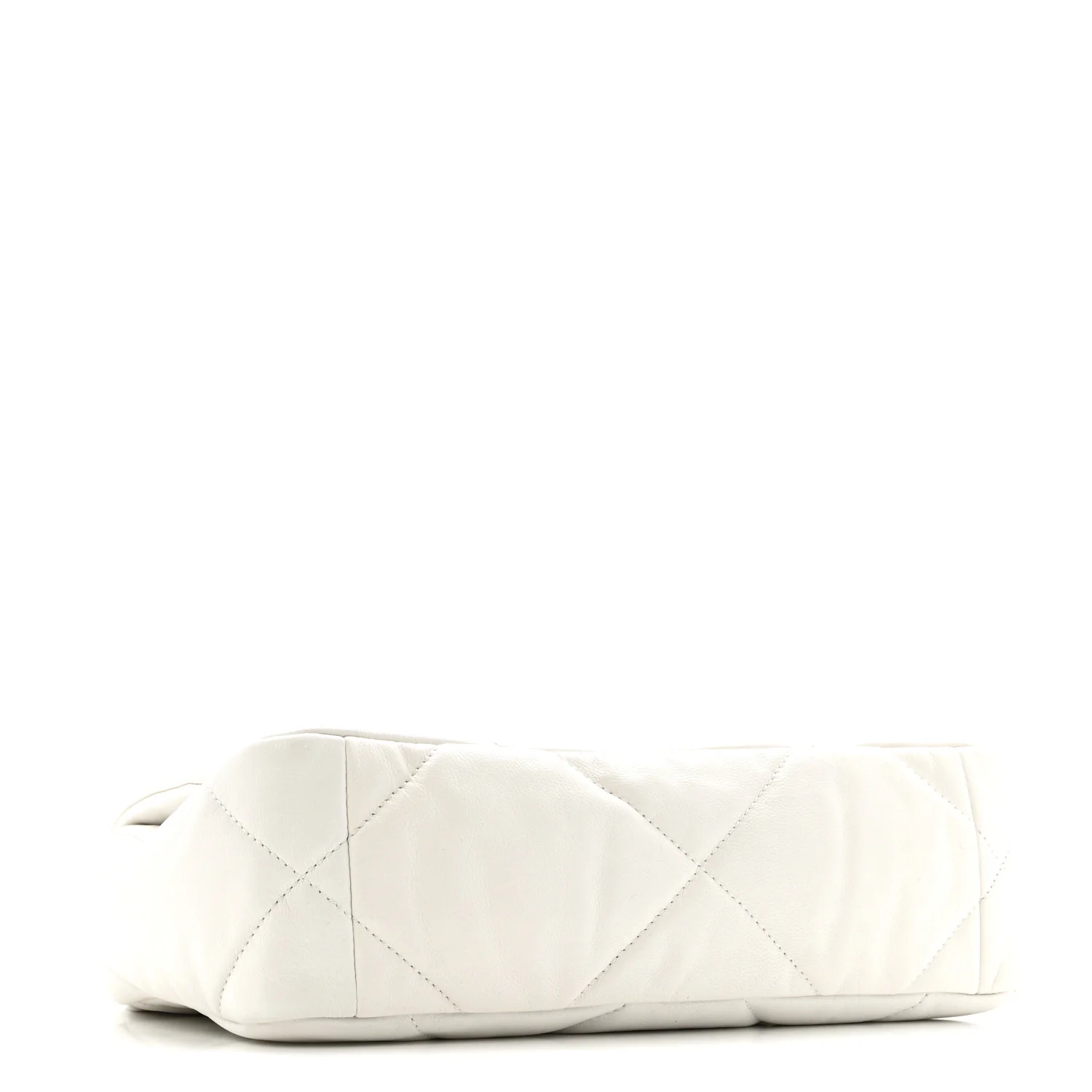 Goatskin Quilted Medium Chanel 19 Flap White - Image 4
