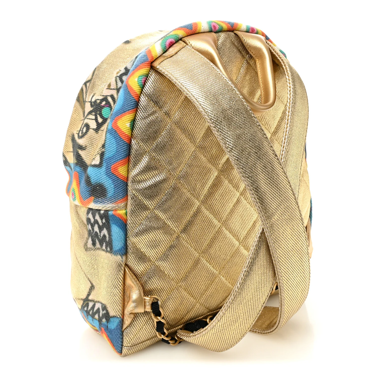 Graffiti Printed Canvas Street Spirit Backpack Multicolor - Image 3