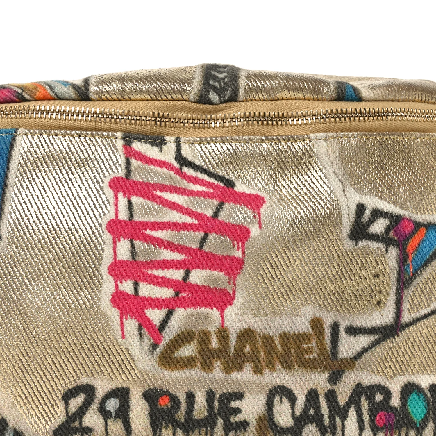 Graffiti Printed Canvas Street Spirit Waist Belt Bag Multicolor - Image 8
