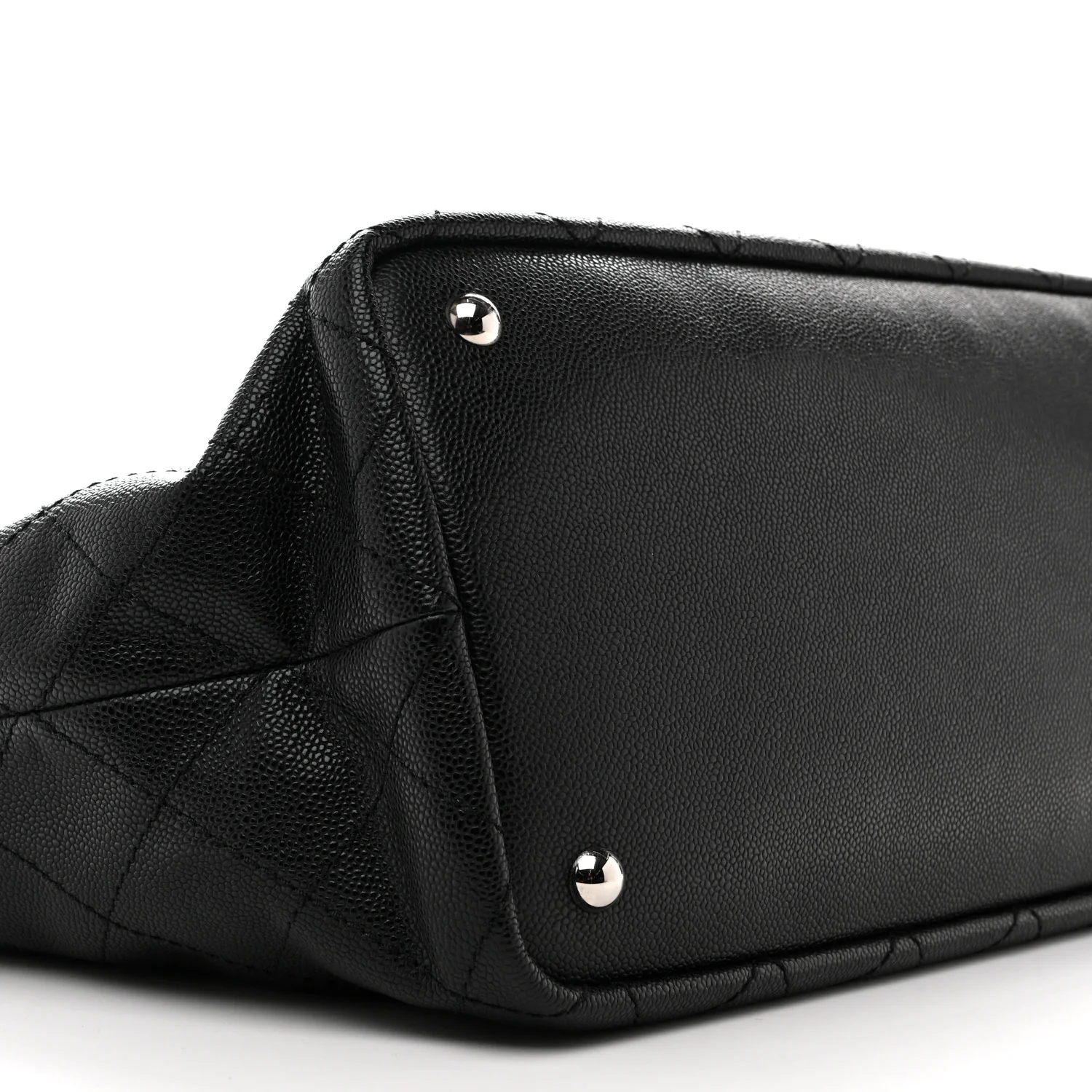 Grained Calfskin Large Shopping Fever Tote Black - Image 10