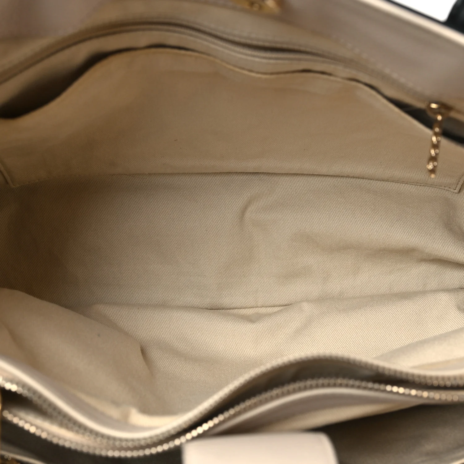 Grained Calfskin Medium Bi-Color Neo Executive Shopper Tote Black Beige - Image 5