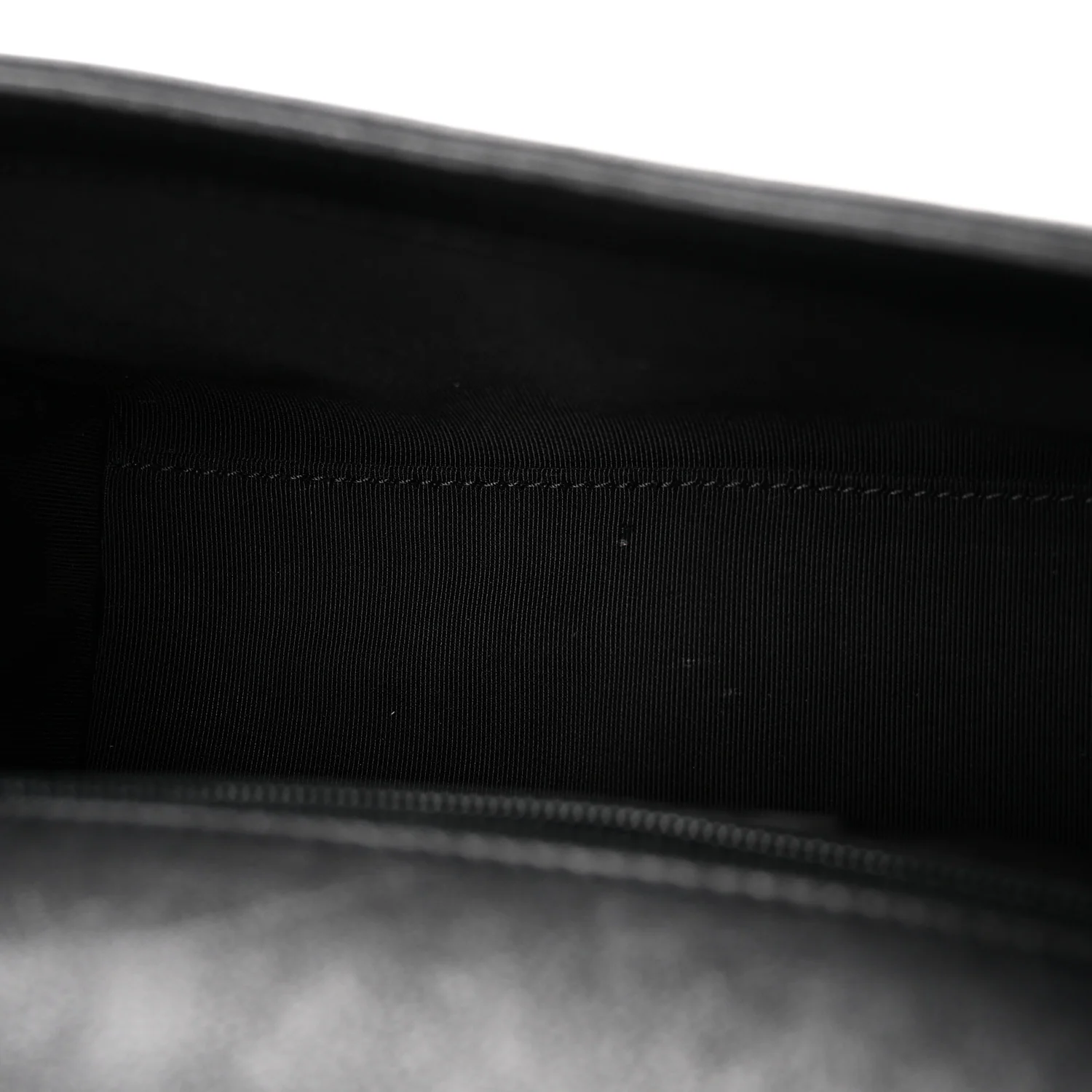 Grained Calfskin Quilted Small Label Click Flap Bag Black - Image 5