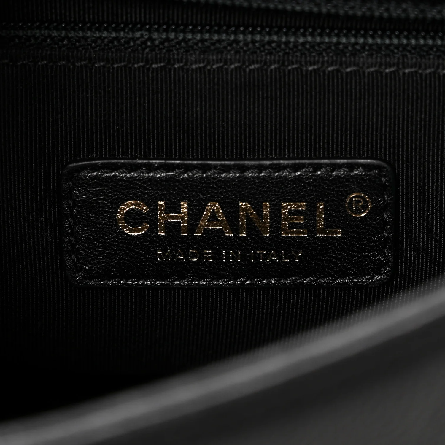 Grained Calfskin Quilted Small Label Click Flap Bag Black - Image 6
