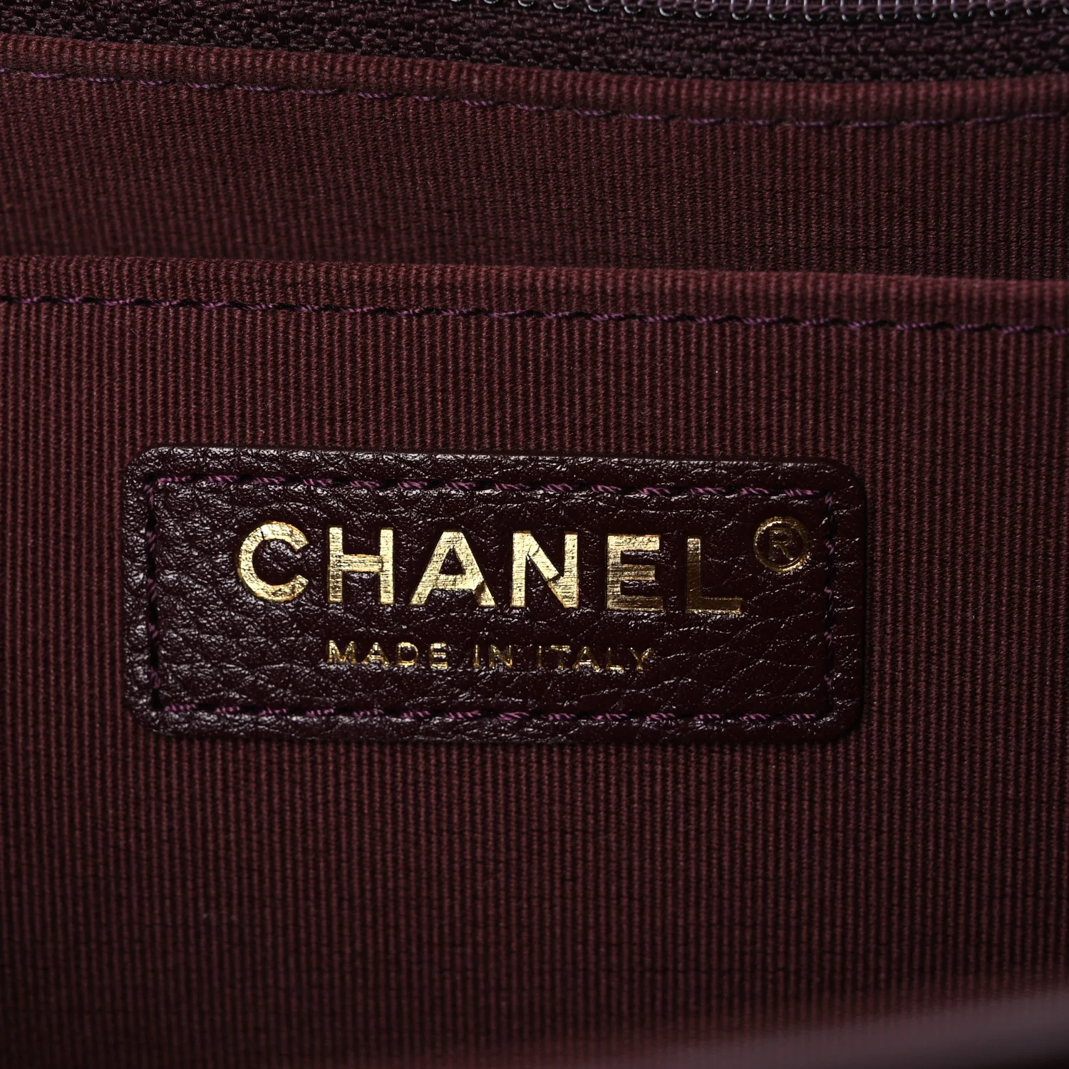Grained Calfskin Quilted XXL Travel Flap Bag Burgundy - Image 6