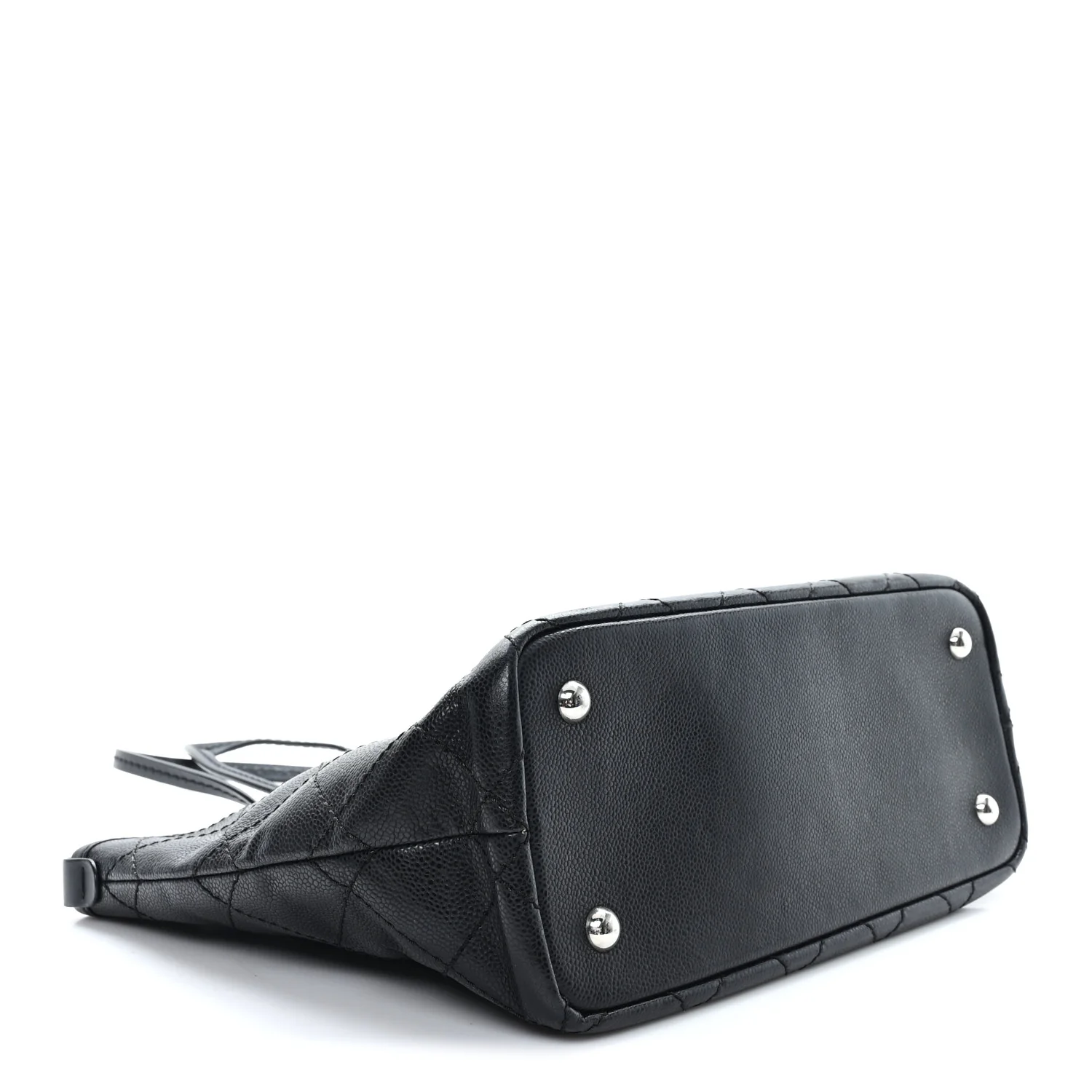Grained Calfskin Shopping Fever Tote Black - Image 4