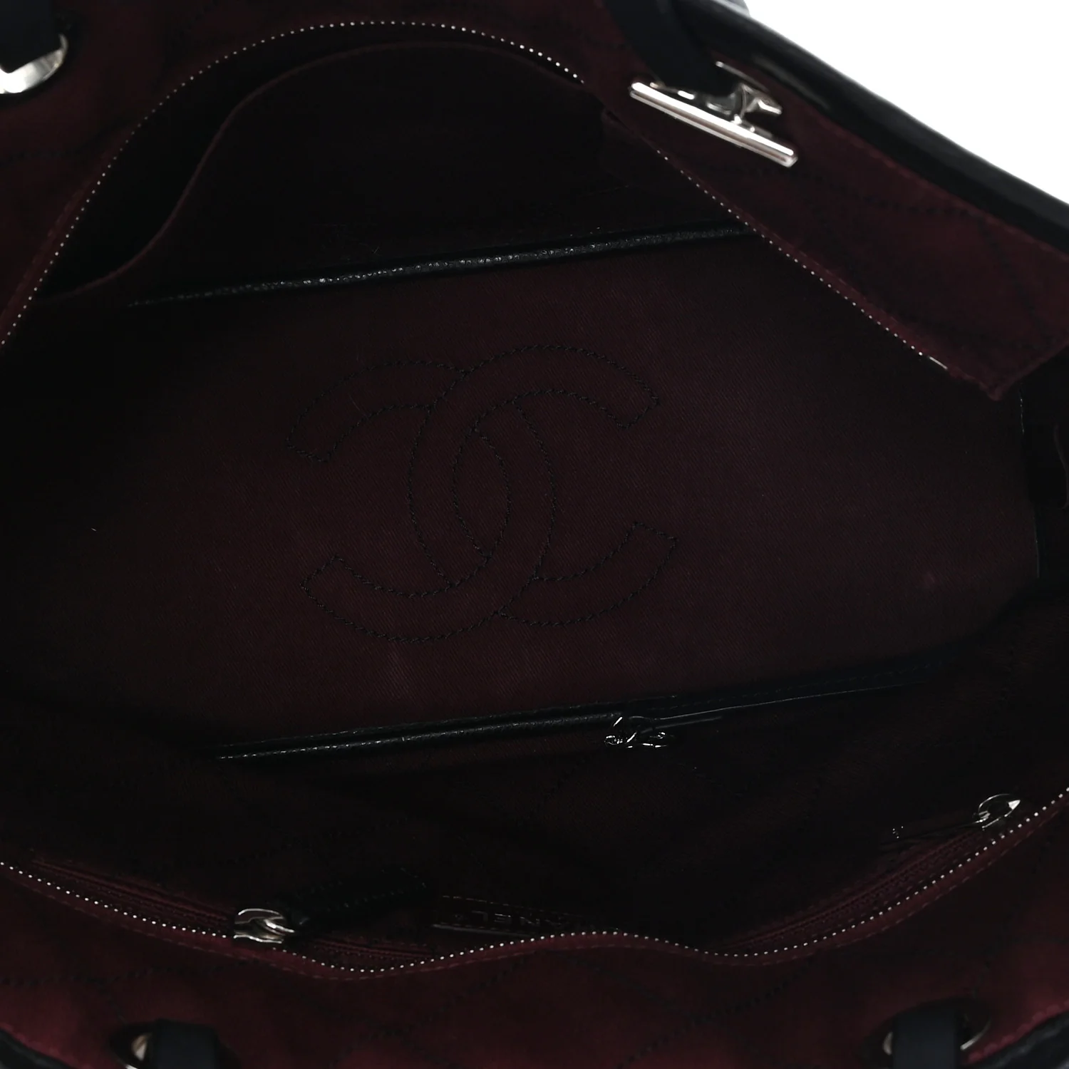 Grained Calfskin Shopping Fever Tote Black - Image 5
