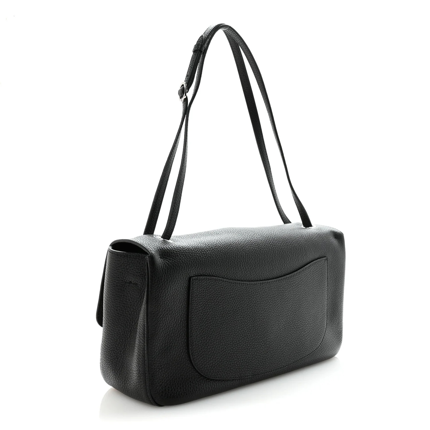 Grained Calfskin Small Souplissimo Maxi Flap Black - Image 3