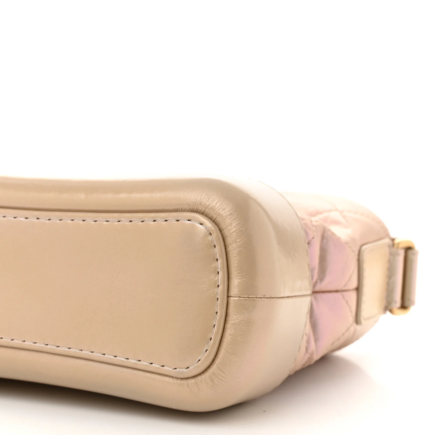 Iridescent Aged Calfskin Quilted Small Gabrielle Hobo Light Pink - Image 10