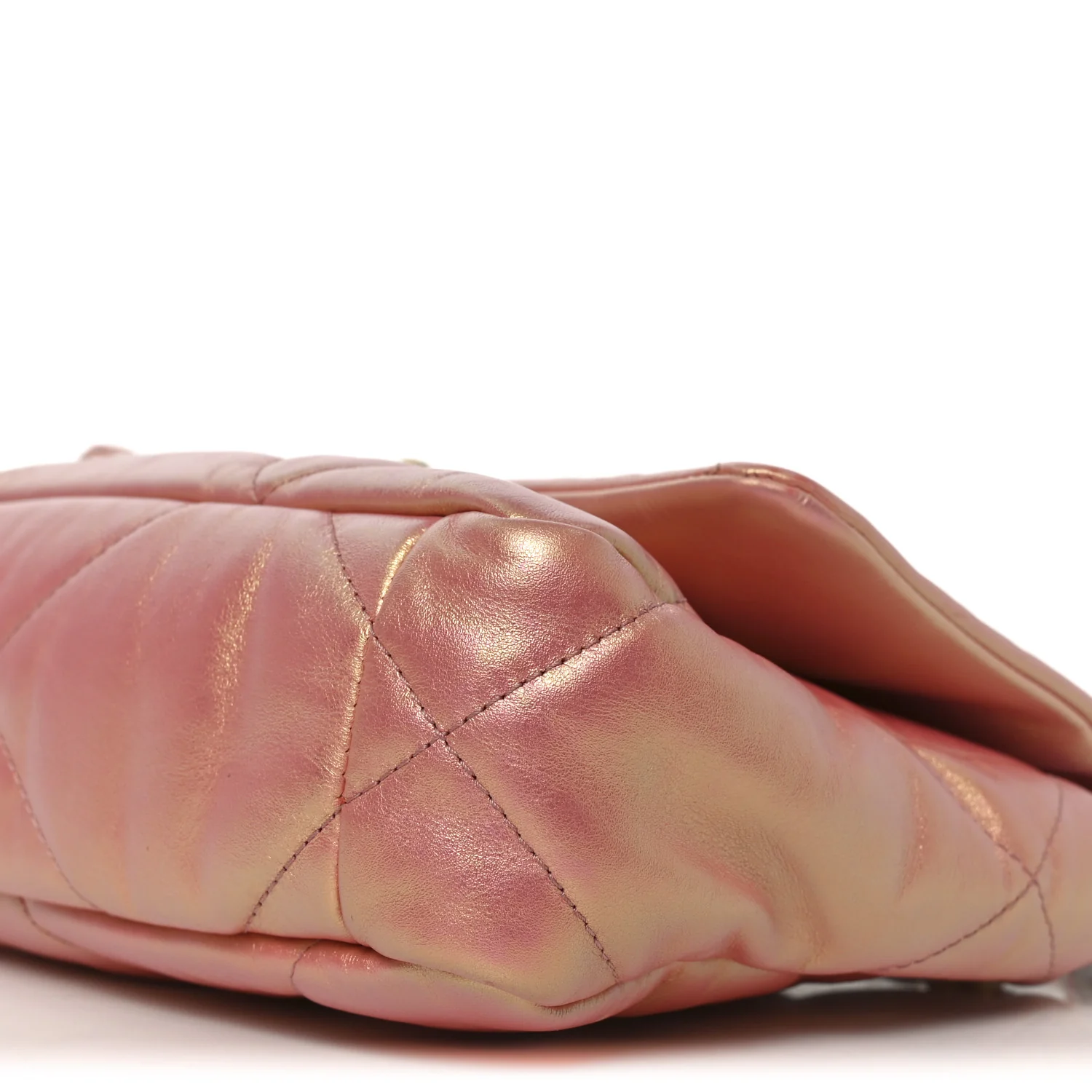 Iridescent Calfskin Quilted Medium Chanel 19 Flap Pink - Image 10