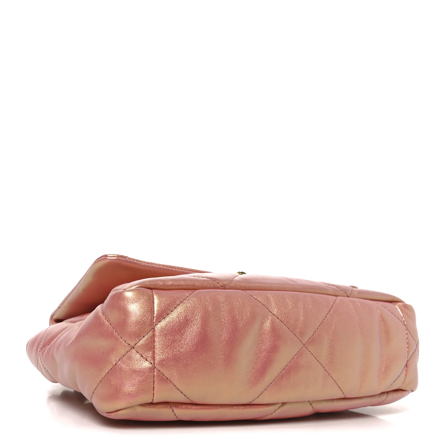 Iridescent Calfskin Quilted Medium Chanel 19 Flap Pink - Image 4