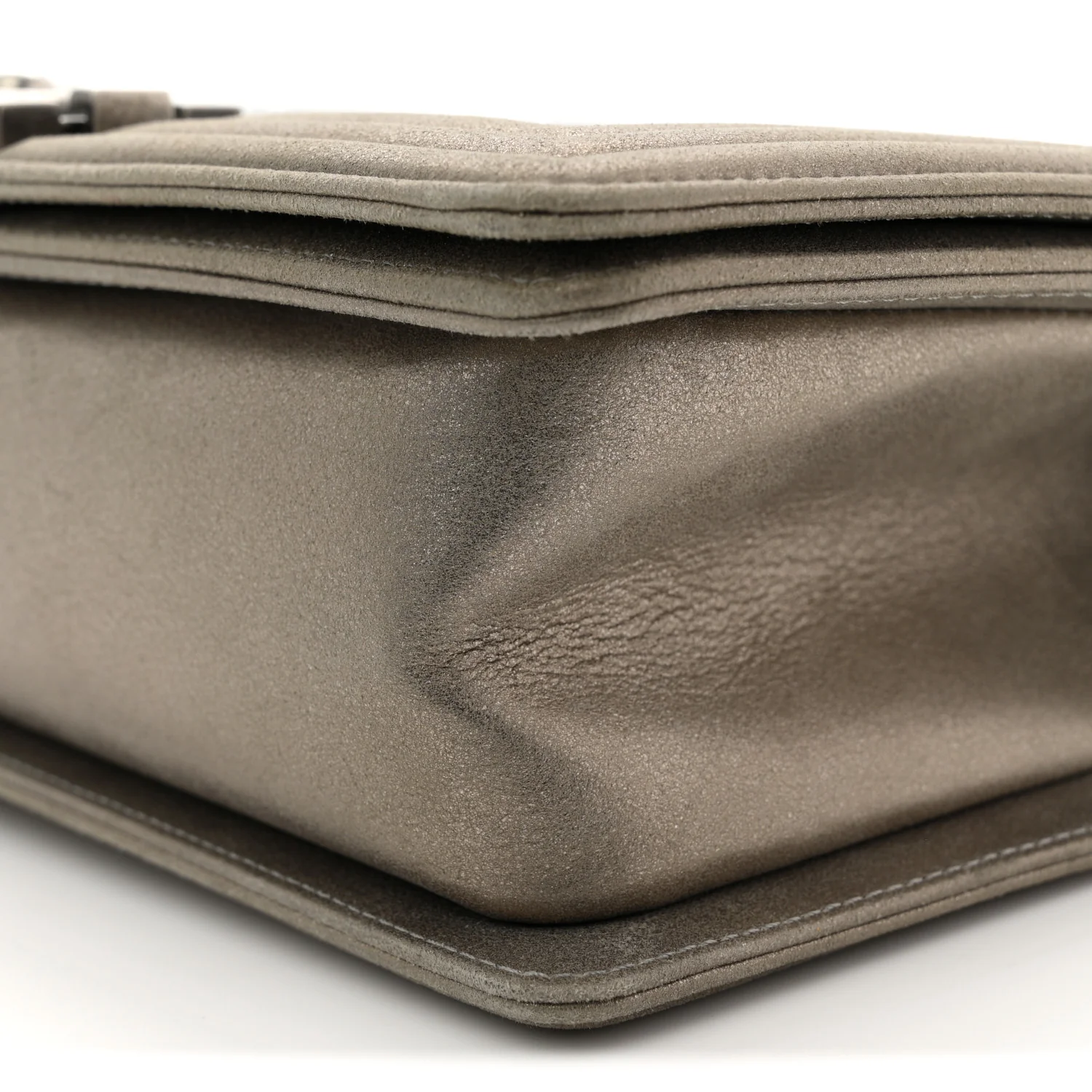 Iridescent Calfskin Quilted Strass Medium Paris Dallas Boy Flap Dark Khaki - Image 10