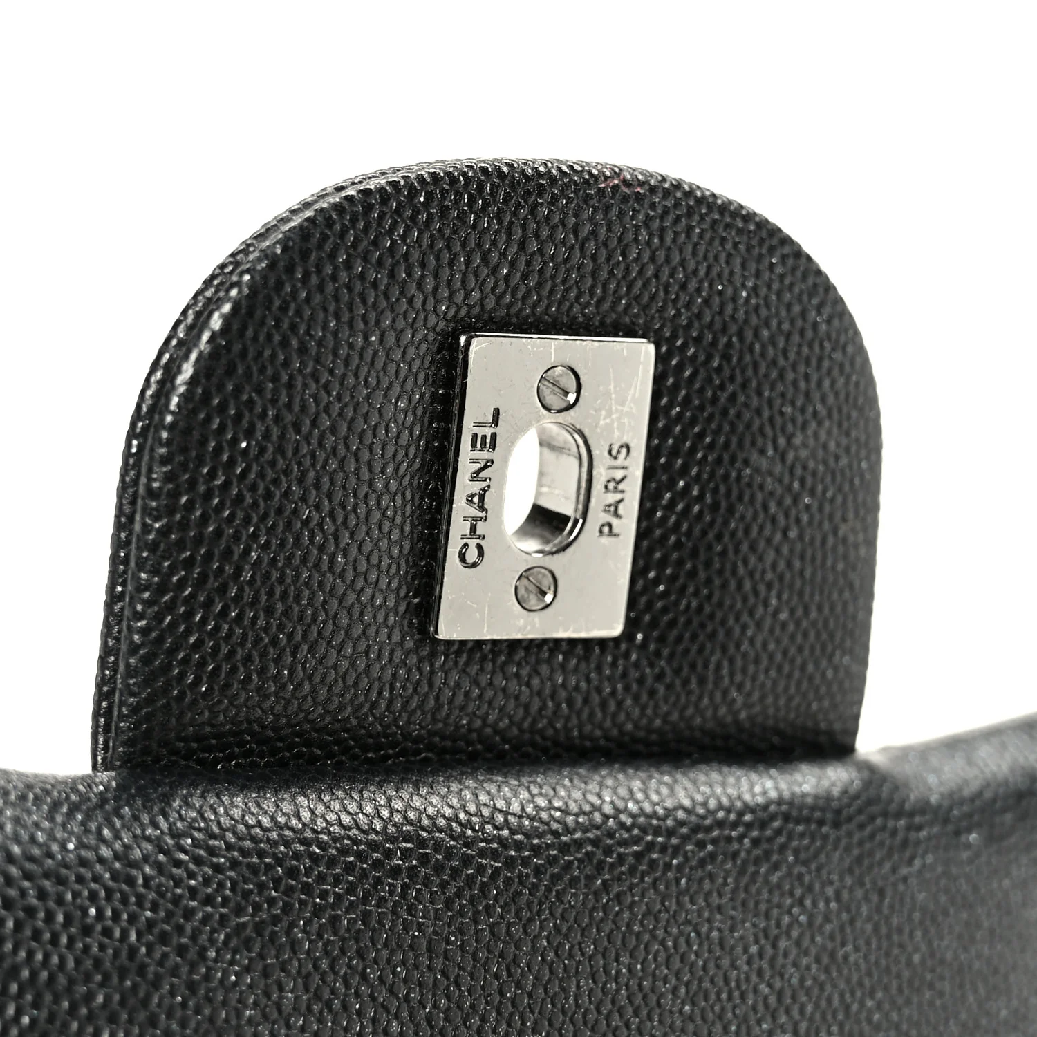 Iridescent Caviar Quilted Jumbo Double Flap Black - Image 7