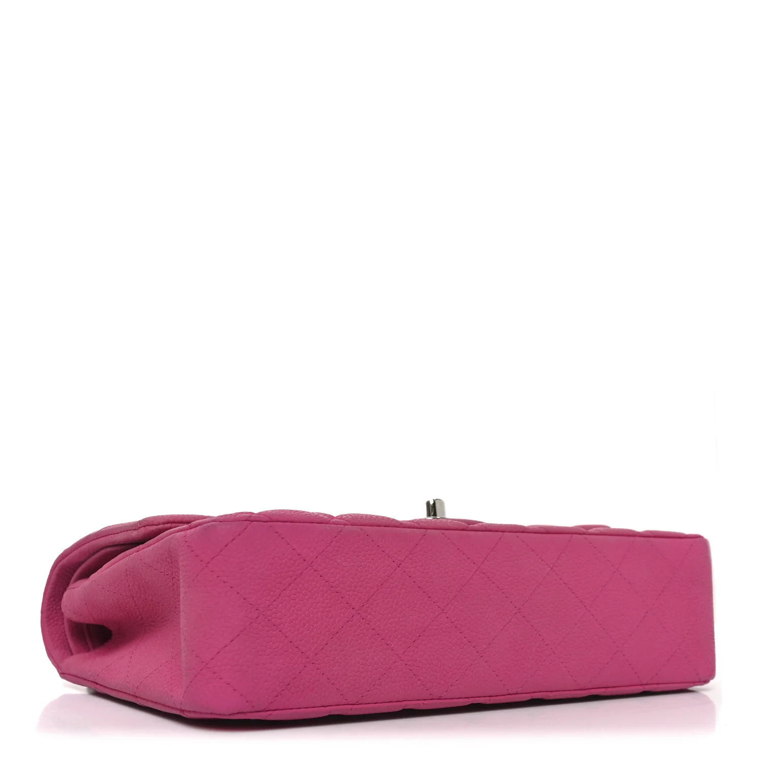 Iridescent Caviar Quilted Medium Double Flap Pink - Image 4