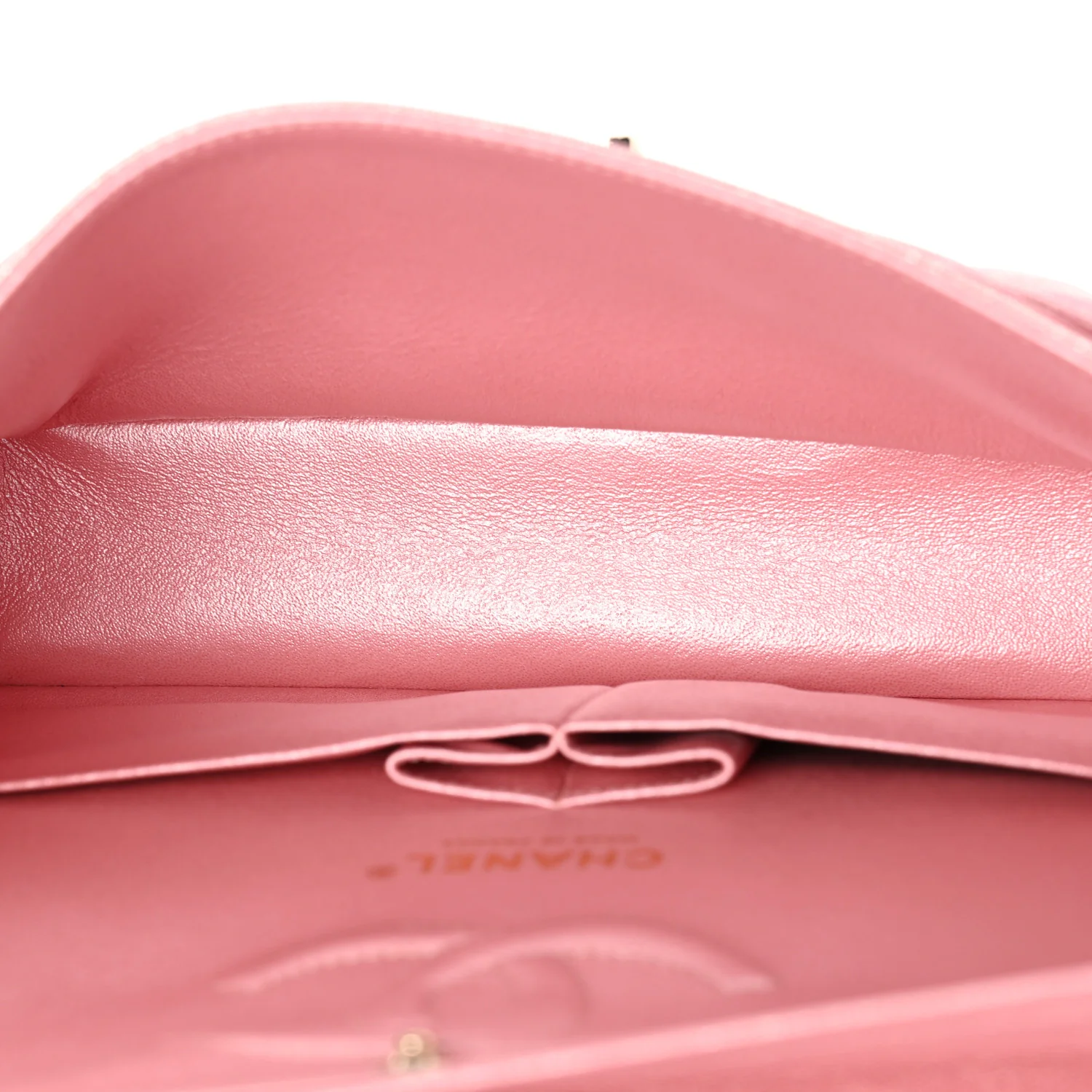 Iridescent Caviar Quilted Medium Double Flap Rose Pink - Image 5